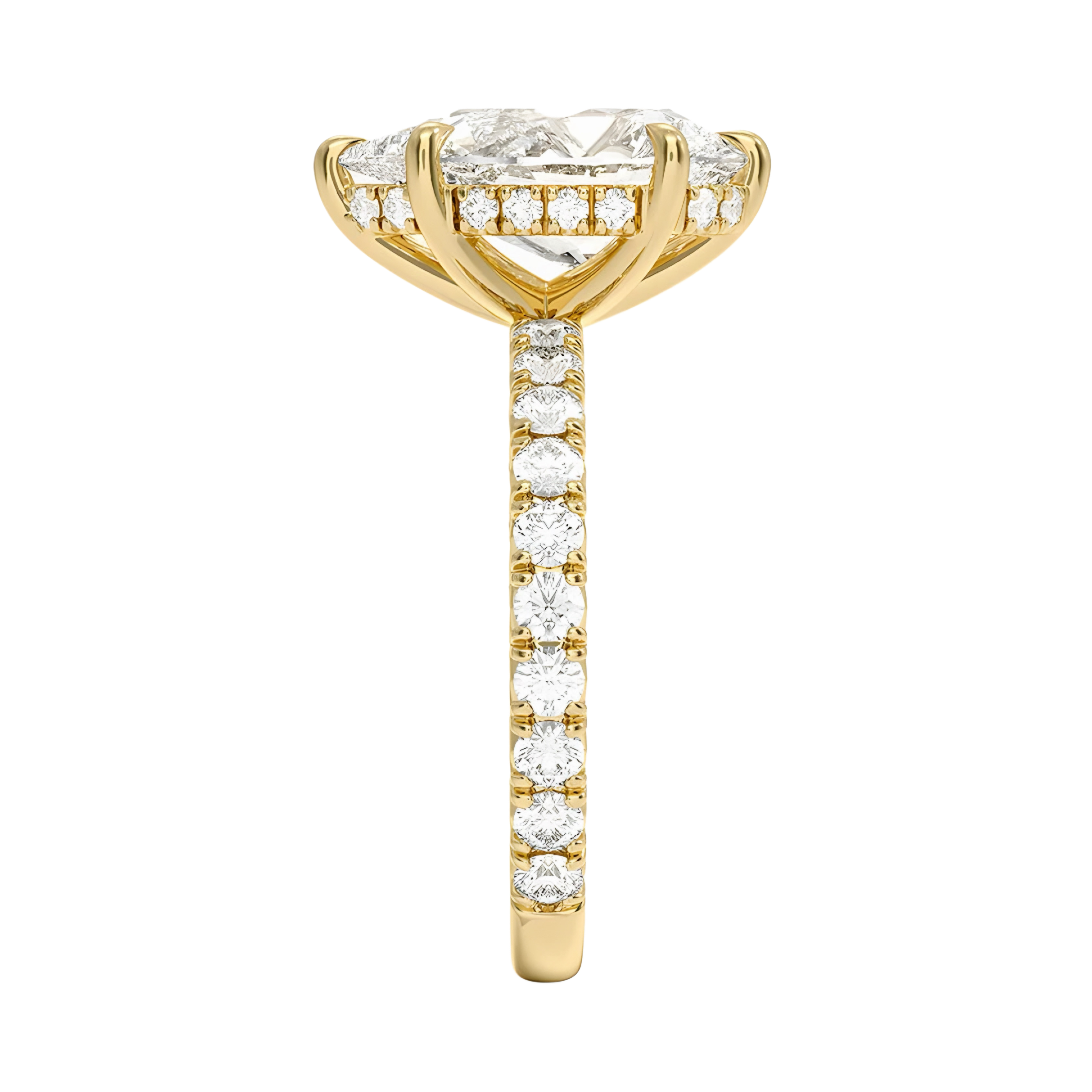 3ct pear cut 18K gold Ring