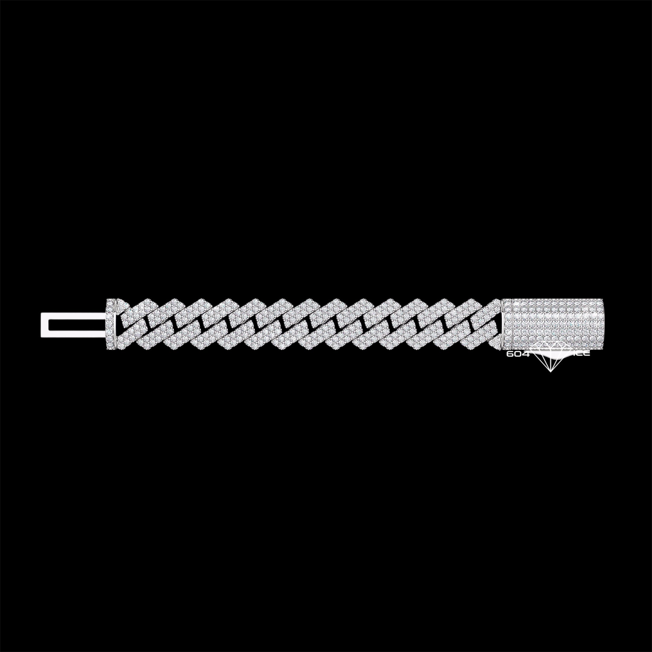 12mm 2 Row Cuban link diamond necklace