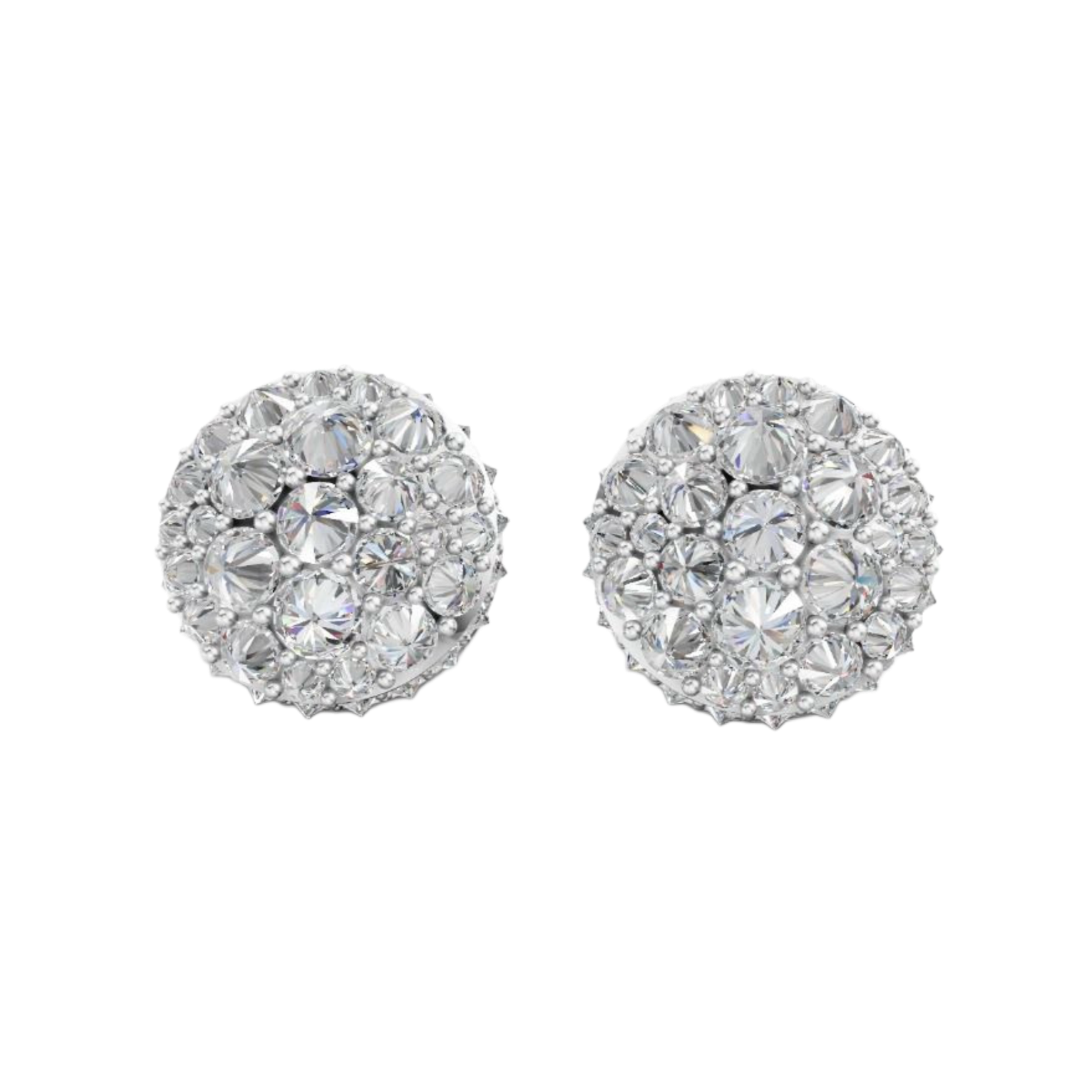 14K Gold VVS Reverse set earrings