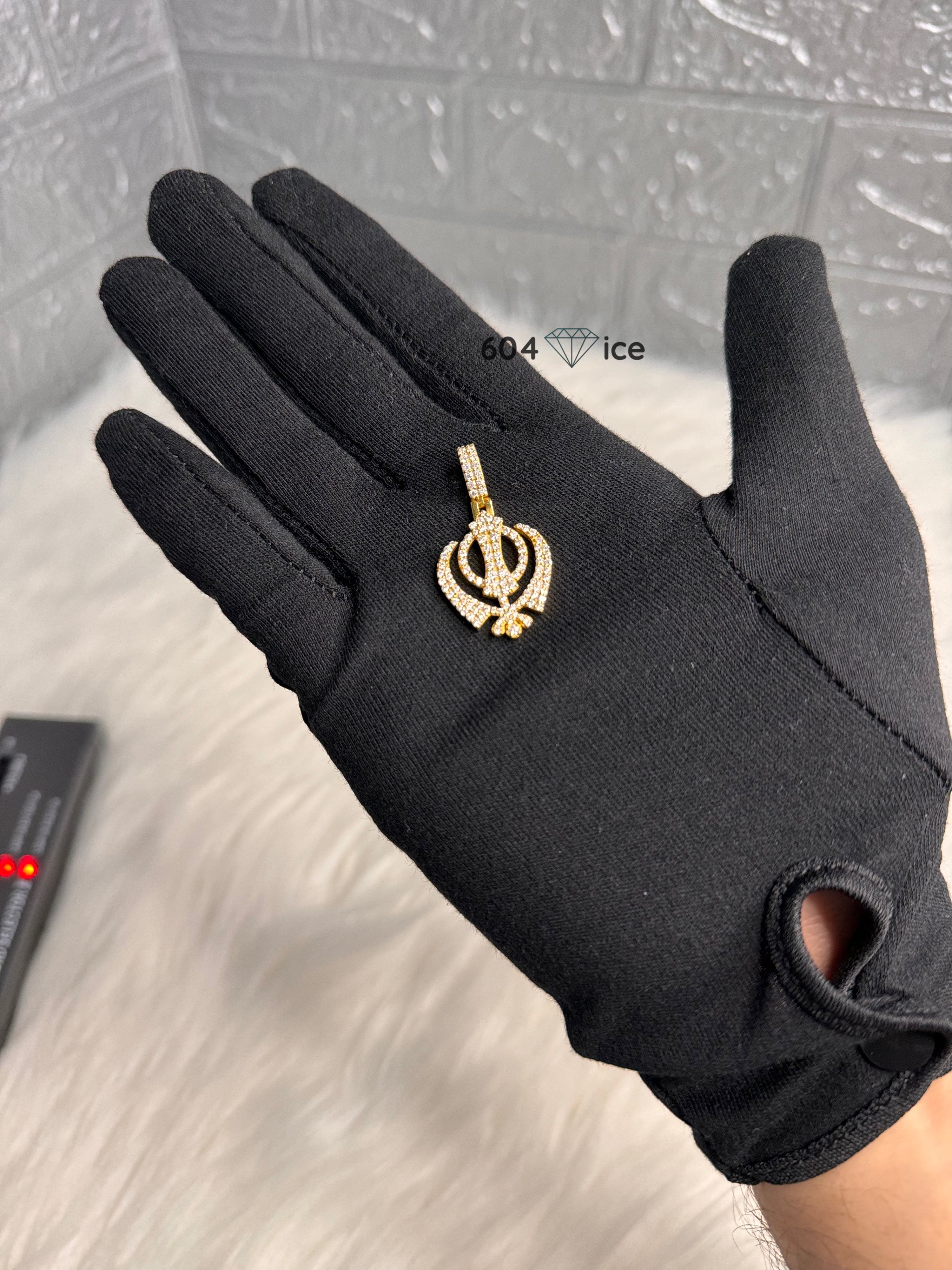 1.25ct 18k Gold Sikh Khanda