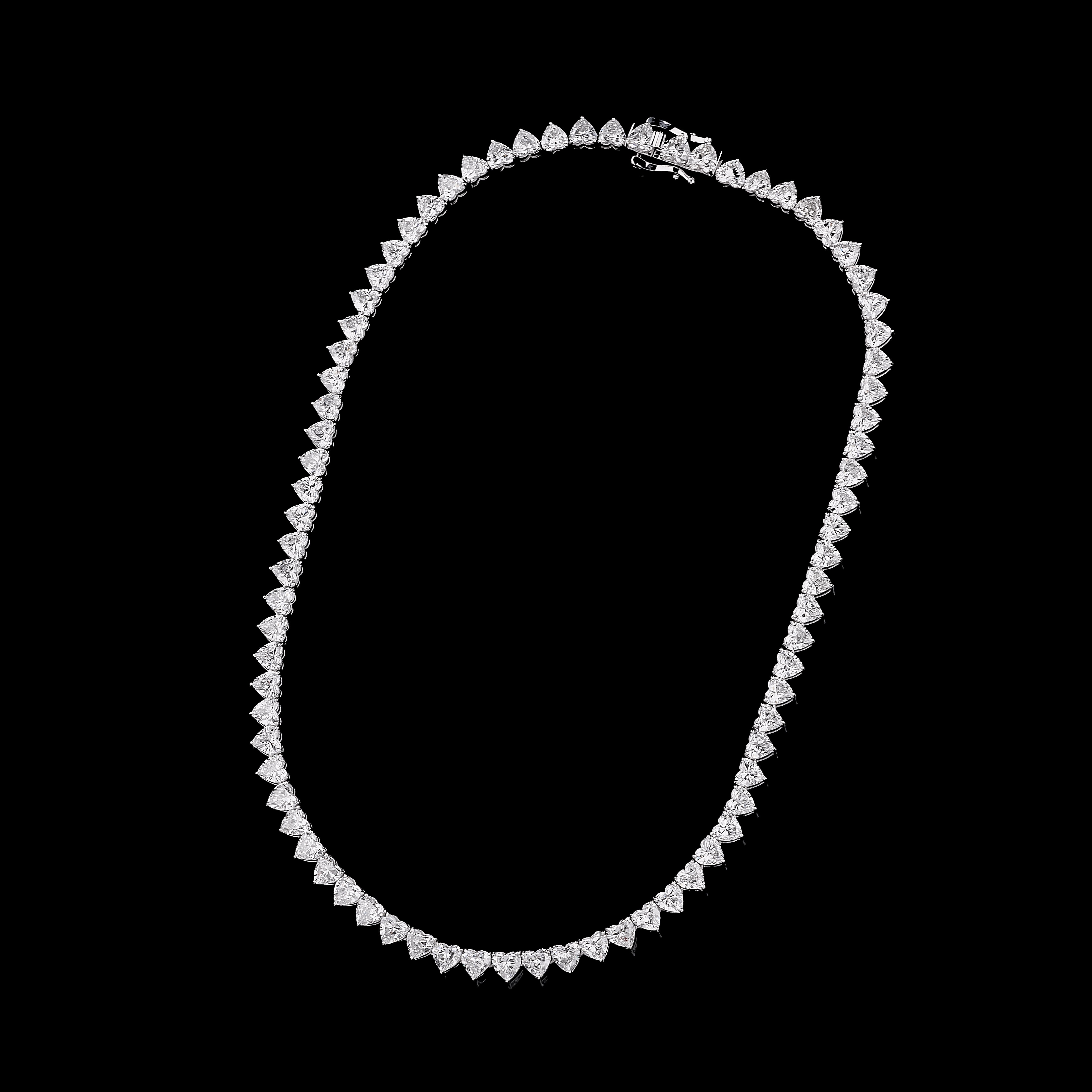 5mm Heart Tennis Necklace