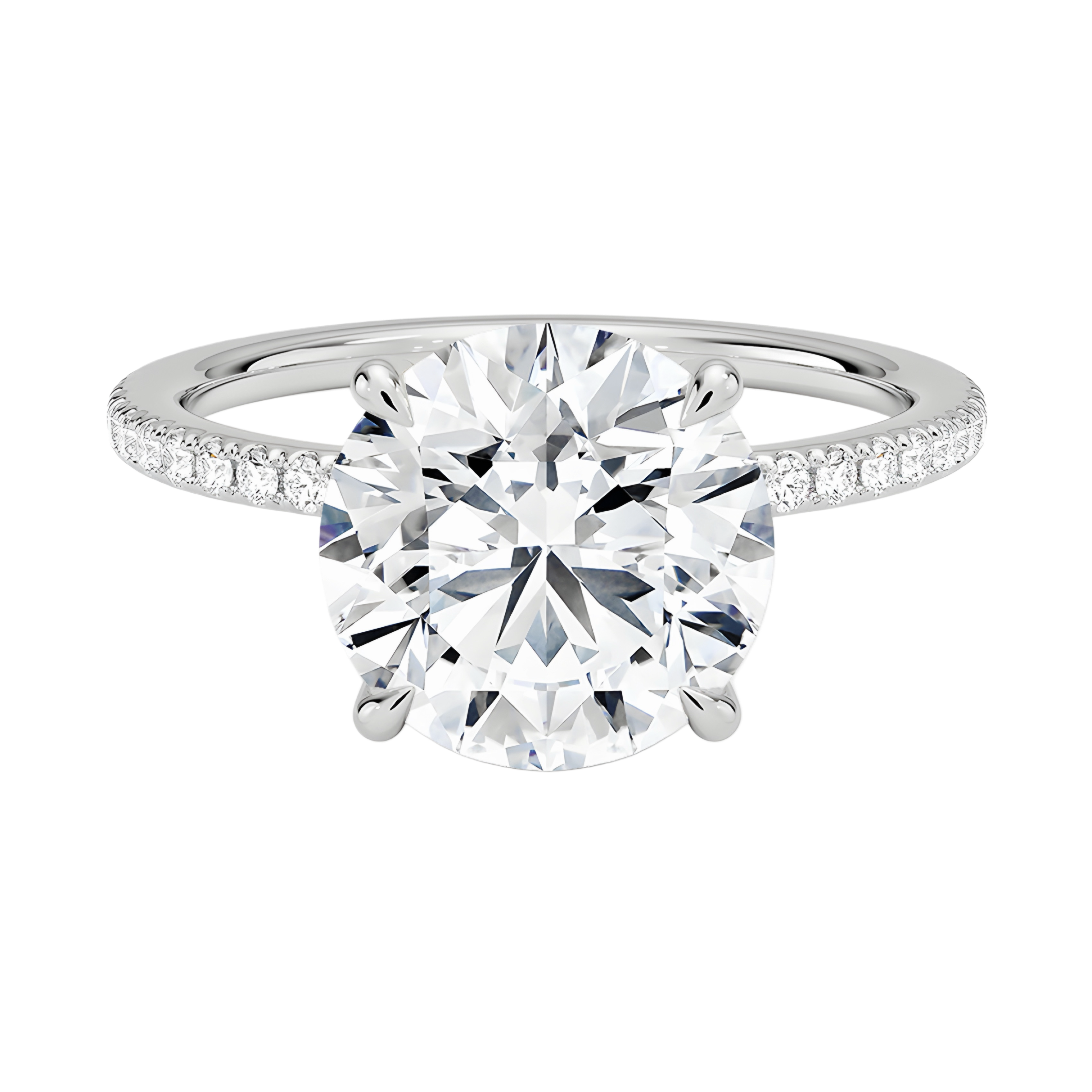 3ct round cut 18K gold Ring