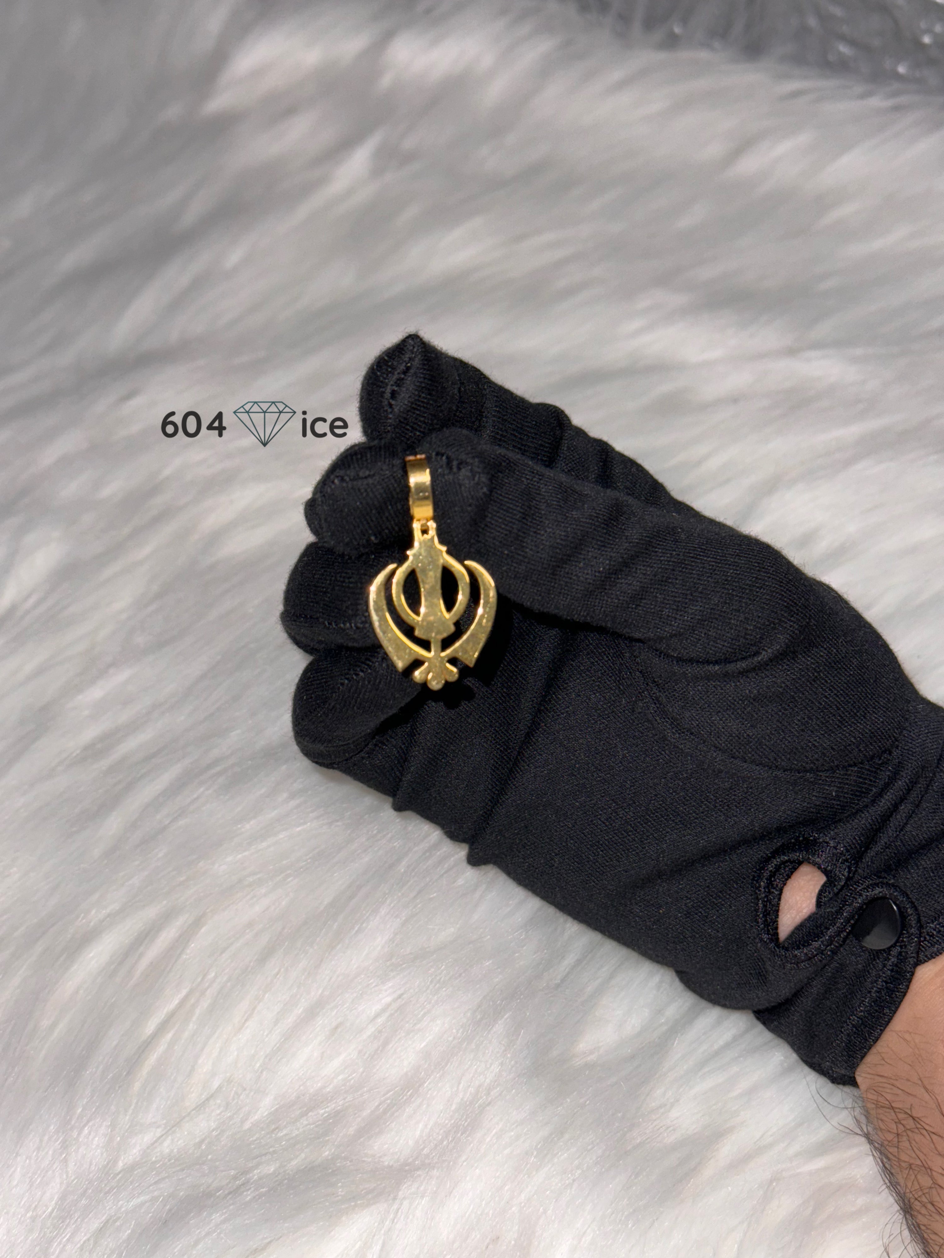 1.25ct 18k Gold Sikh Khanda