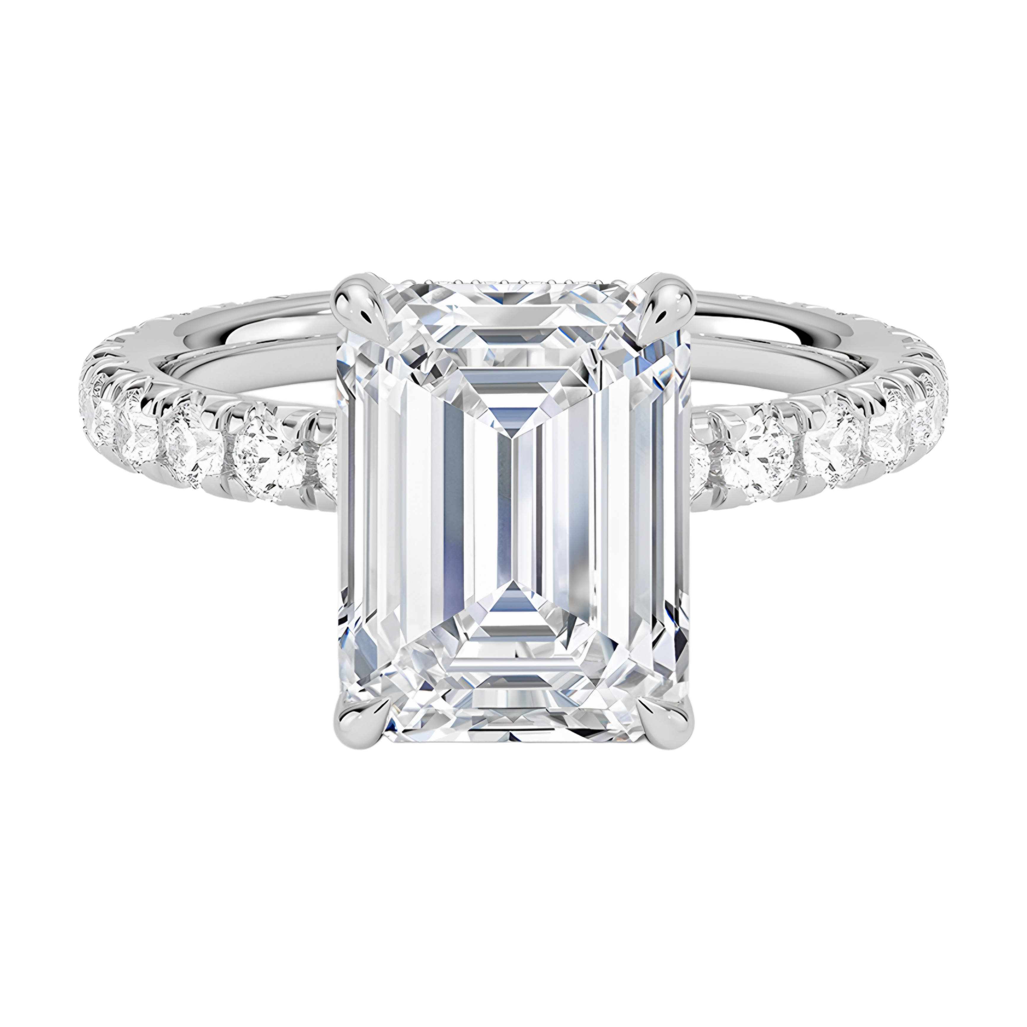 3ct EMERALD CUT 18k Gold Ring