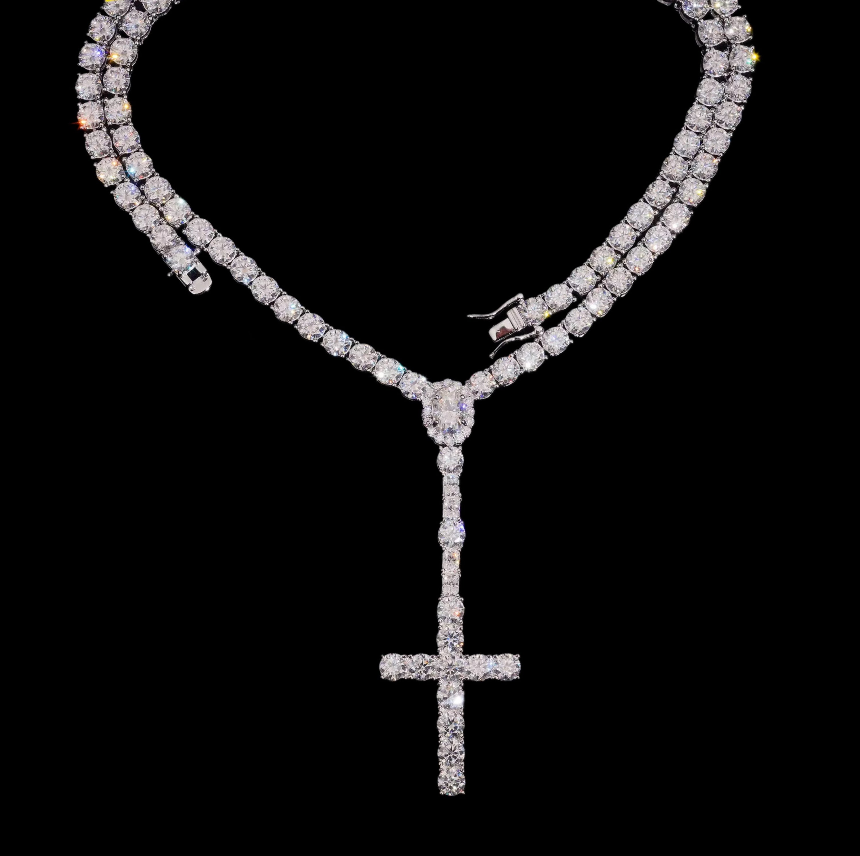 5mm Tennis Chain with Cross Pendant