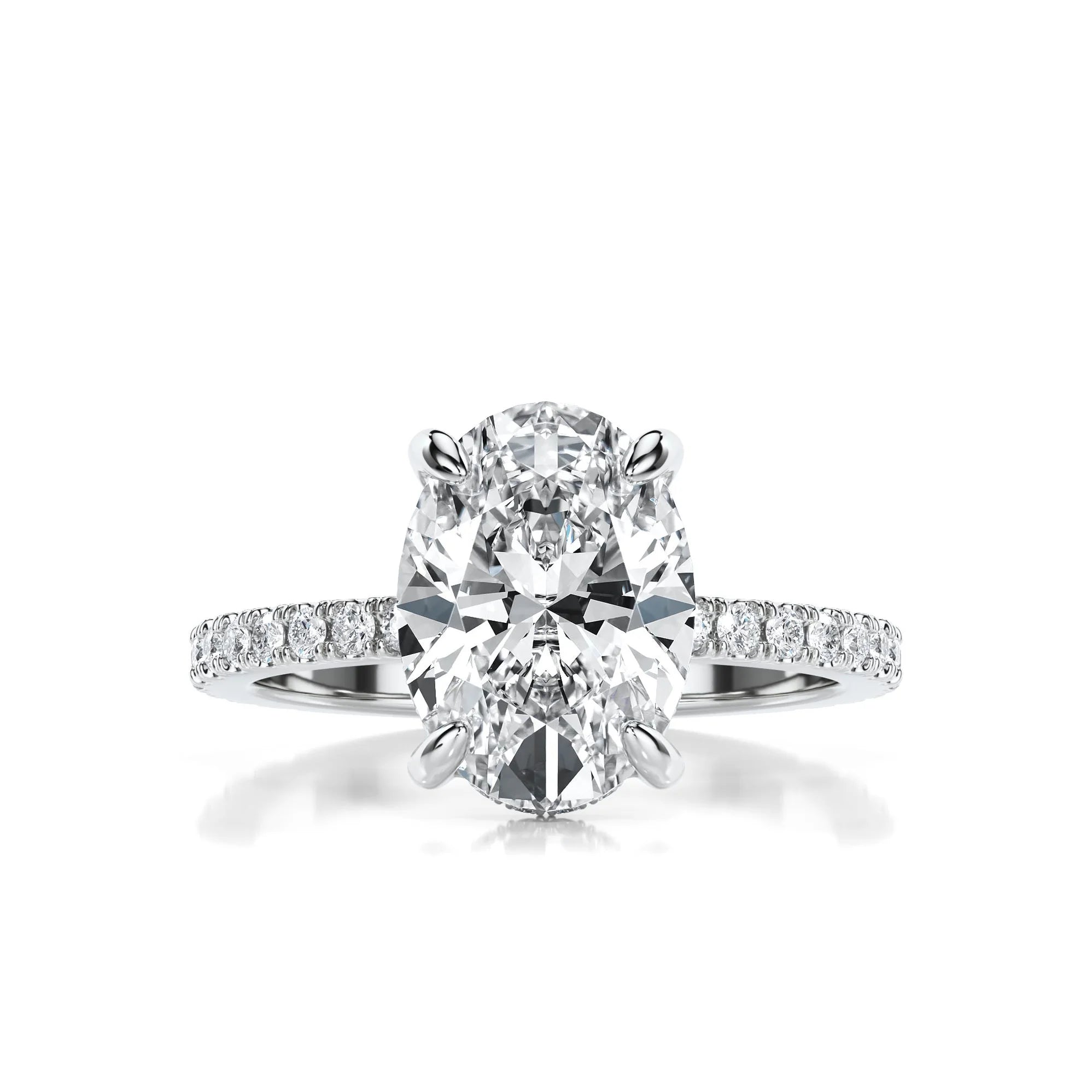 3ct 18k solid White Gold Ring