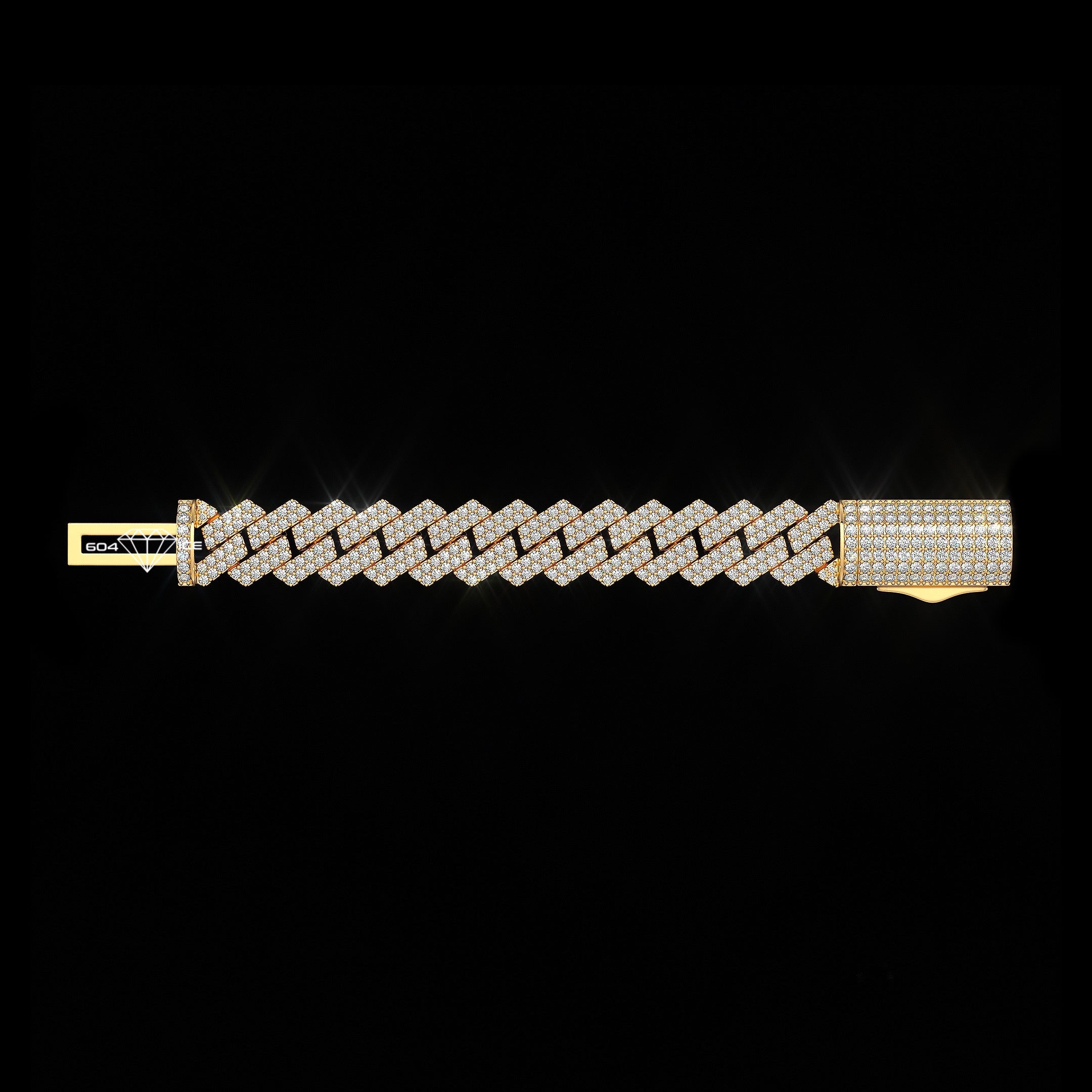 12mm 2 Row Cuban link diamond necklace
