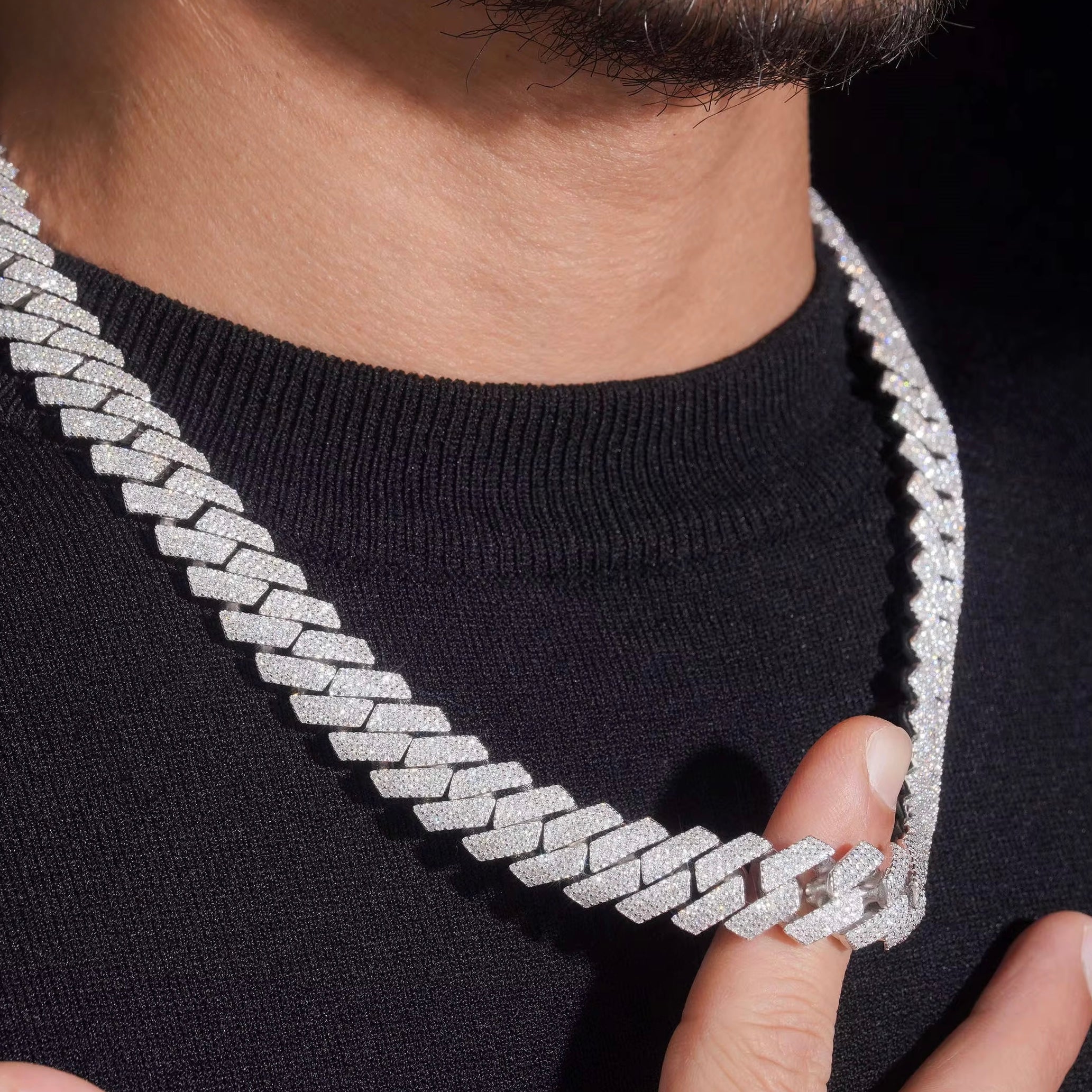 15mm VVS Moissanite CUBAN chain