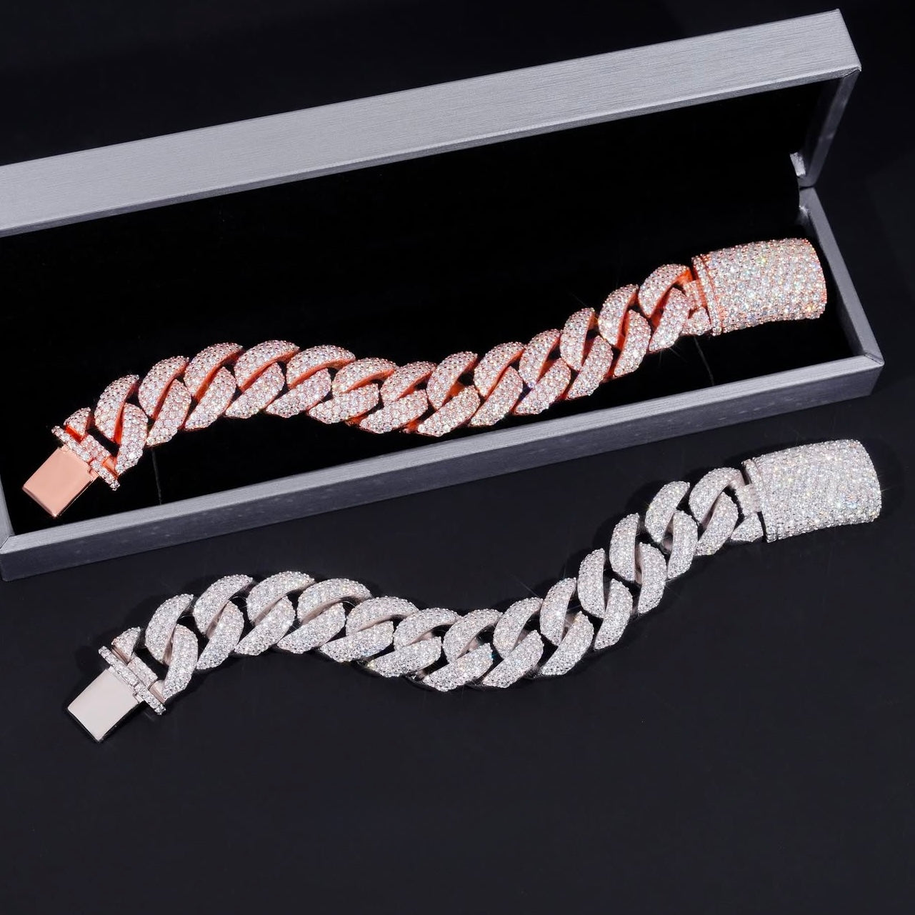 3 row 20mm VVS Diamond cuban link bracelet