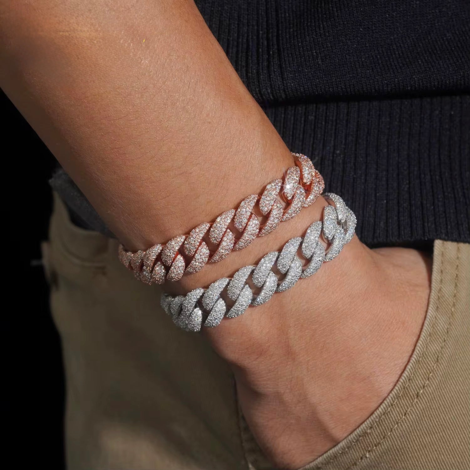 14mm Mosaic set VVS bracelet