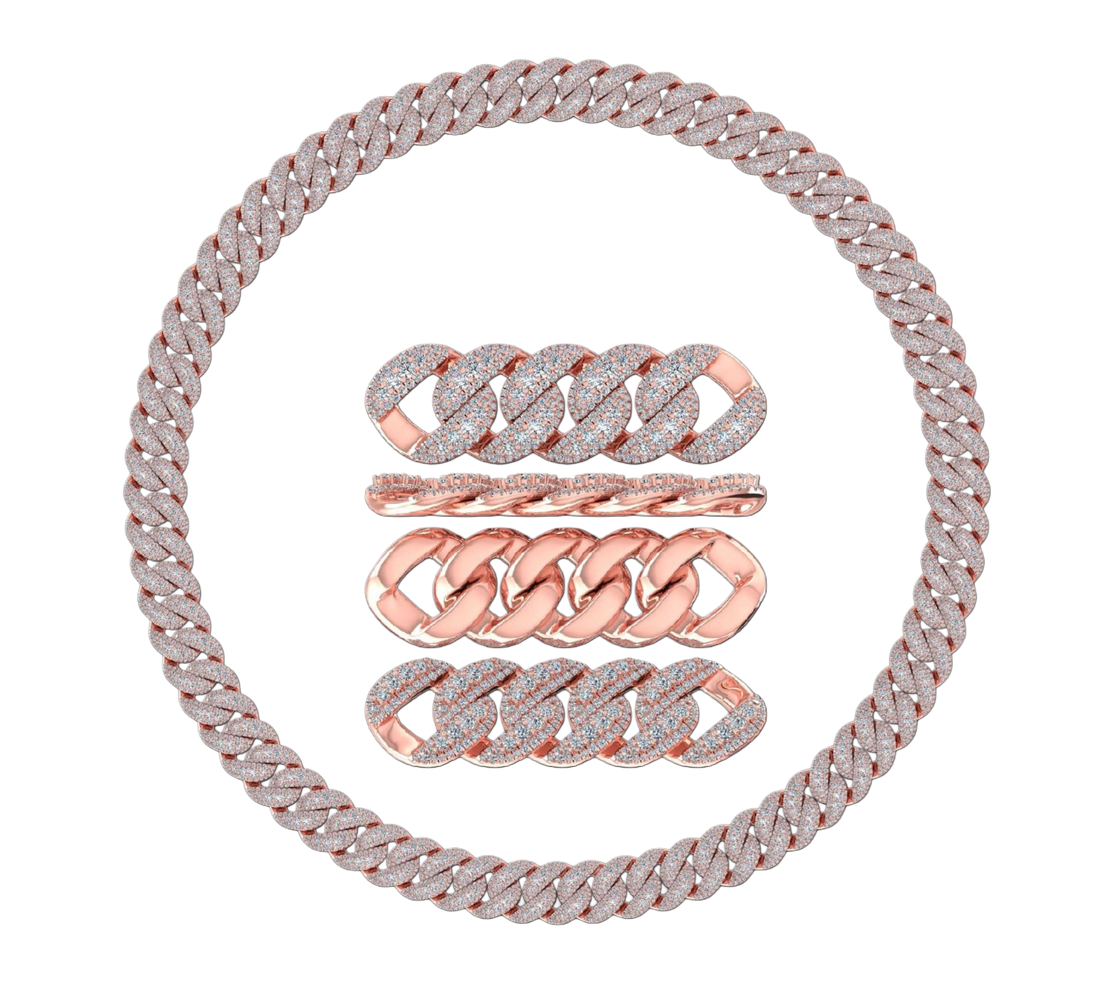 56.25 ct. VVS 16mm Cuban chain 10k Gold