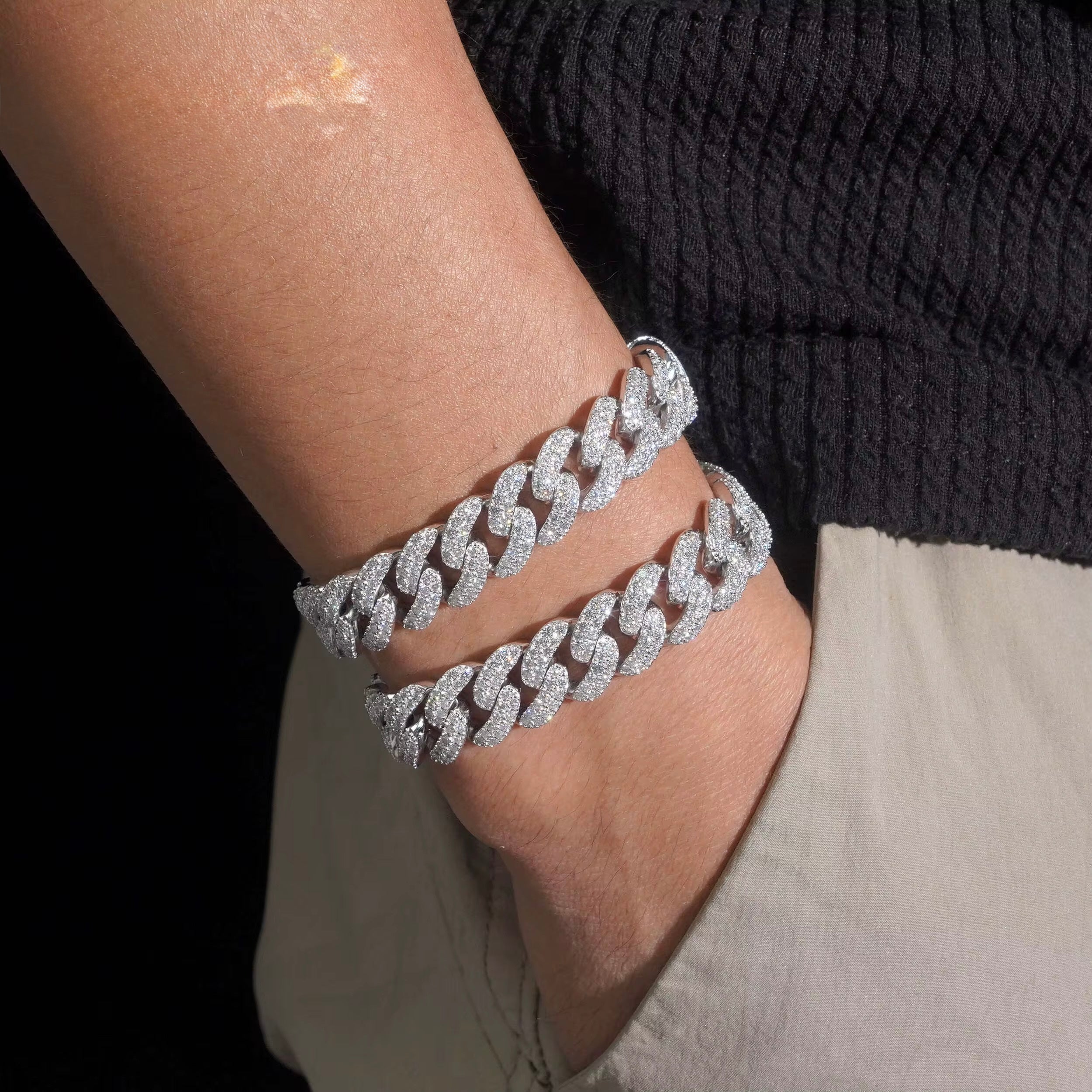 12MM 2 ROW VVS bracelet