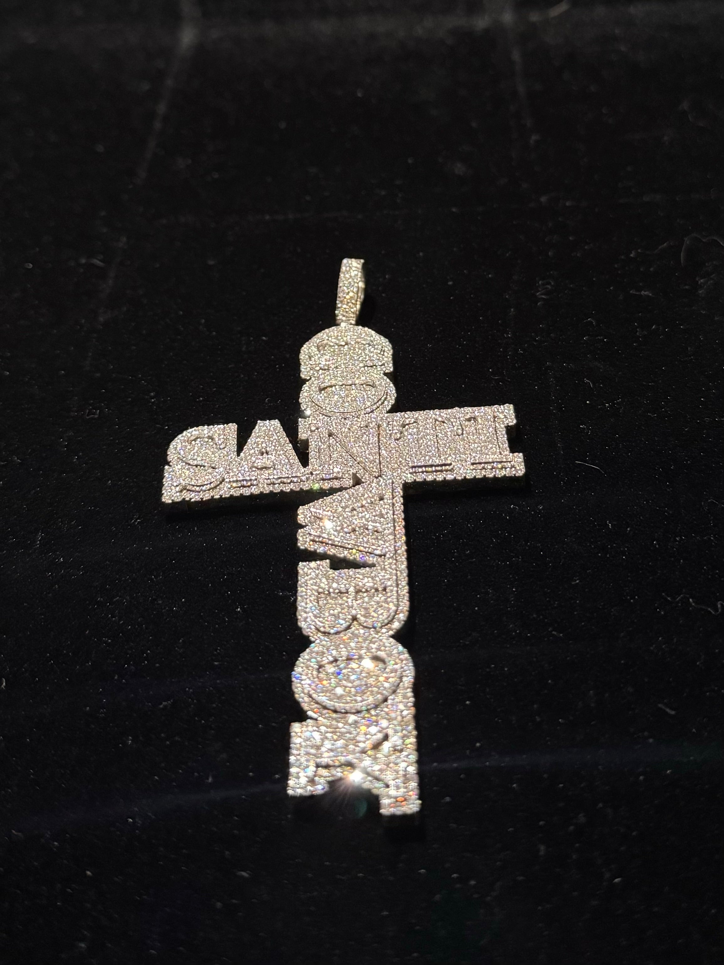 S925 VVS diamond Cross Name PENDANT