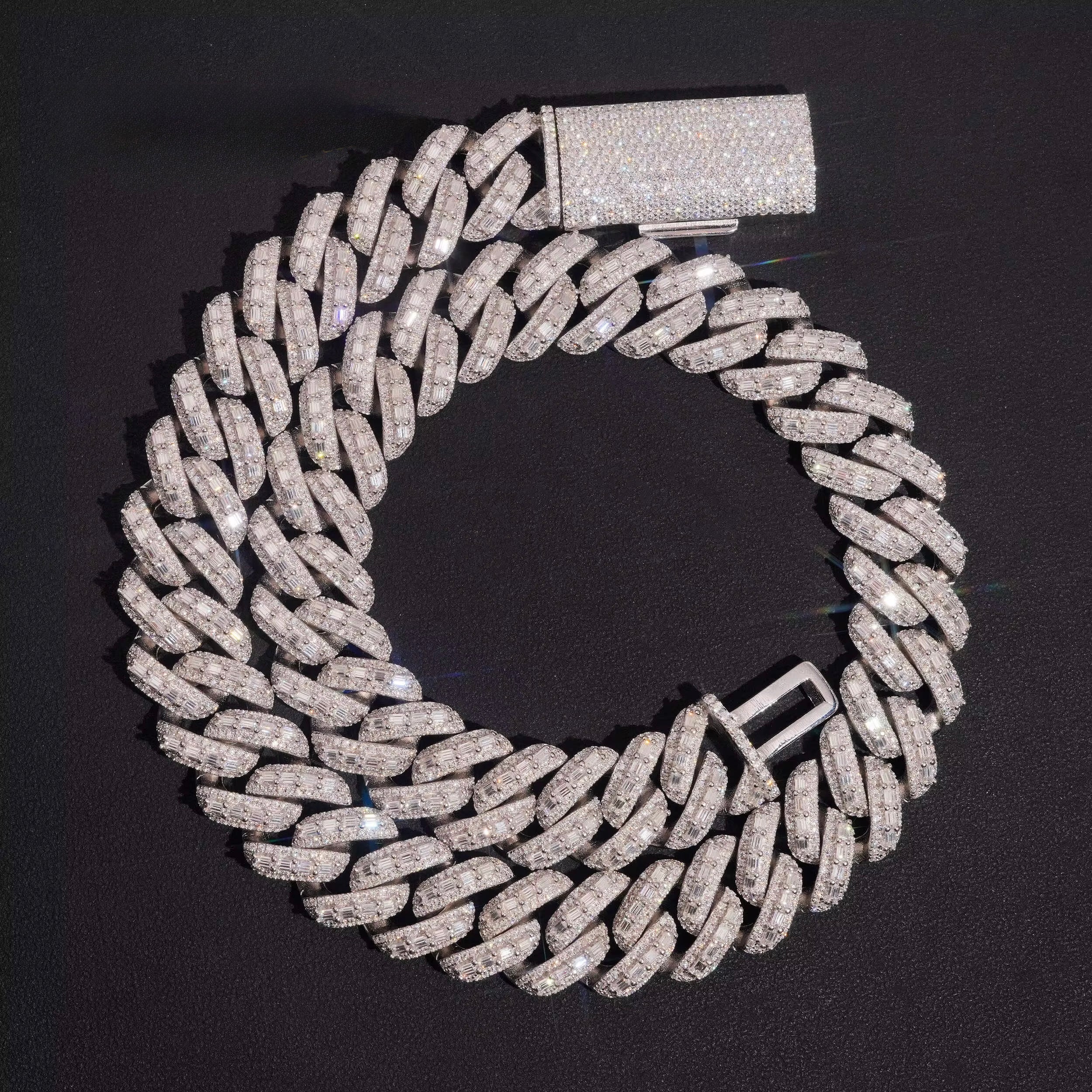 18mm emerald VVS cuban necklace