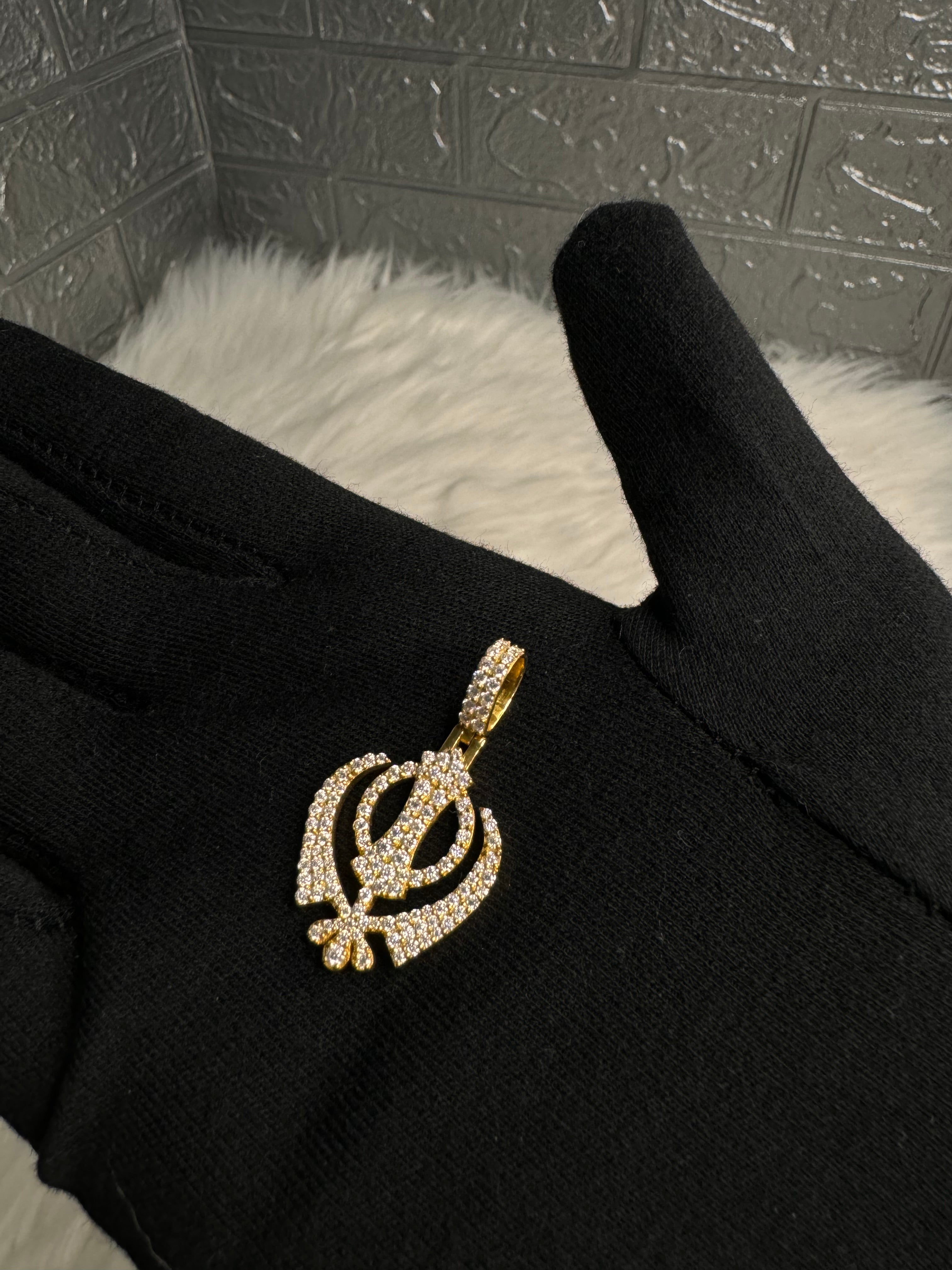 1.25ct 18k Gold Sikh Khanda
