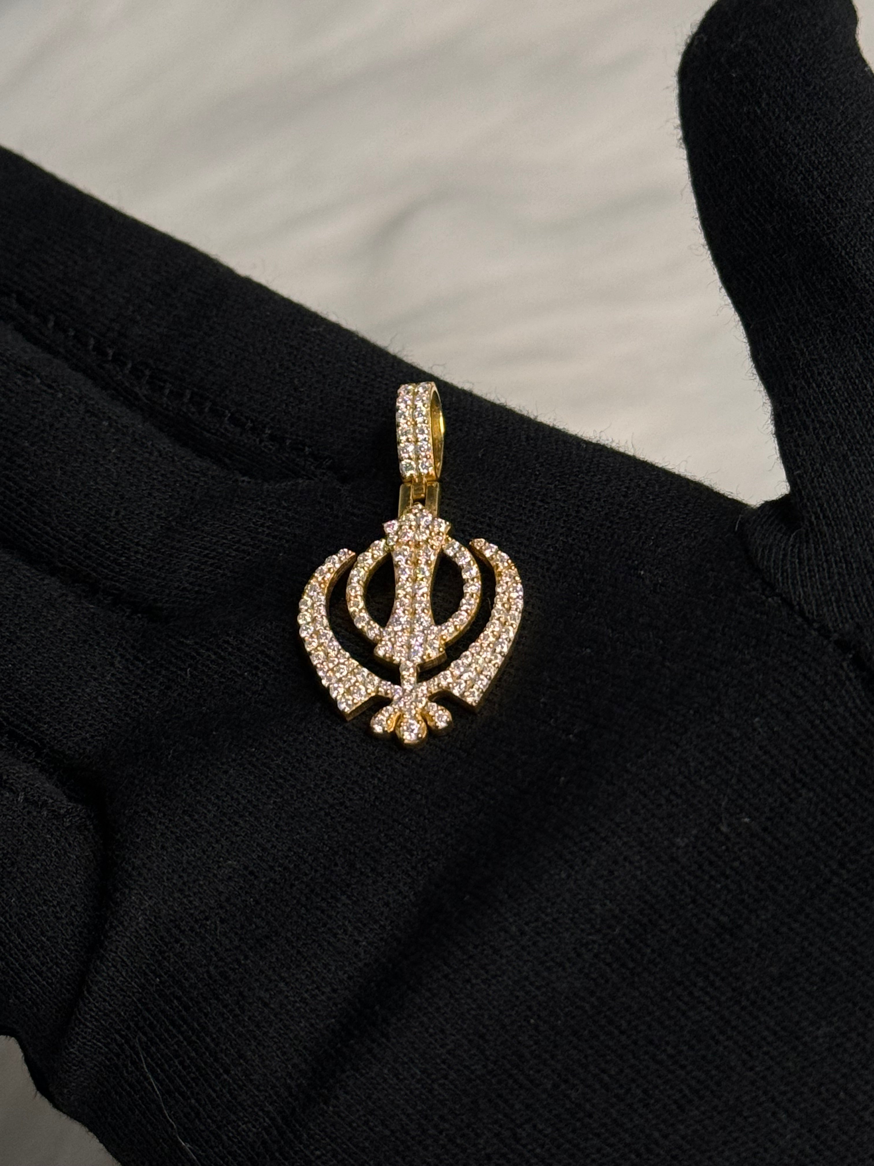 1.25ct 18k Gold Sikh Khanda