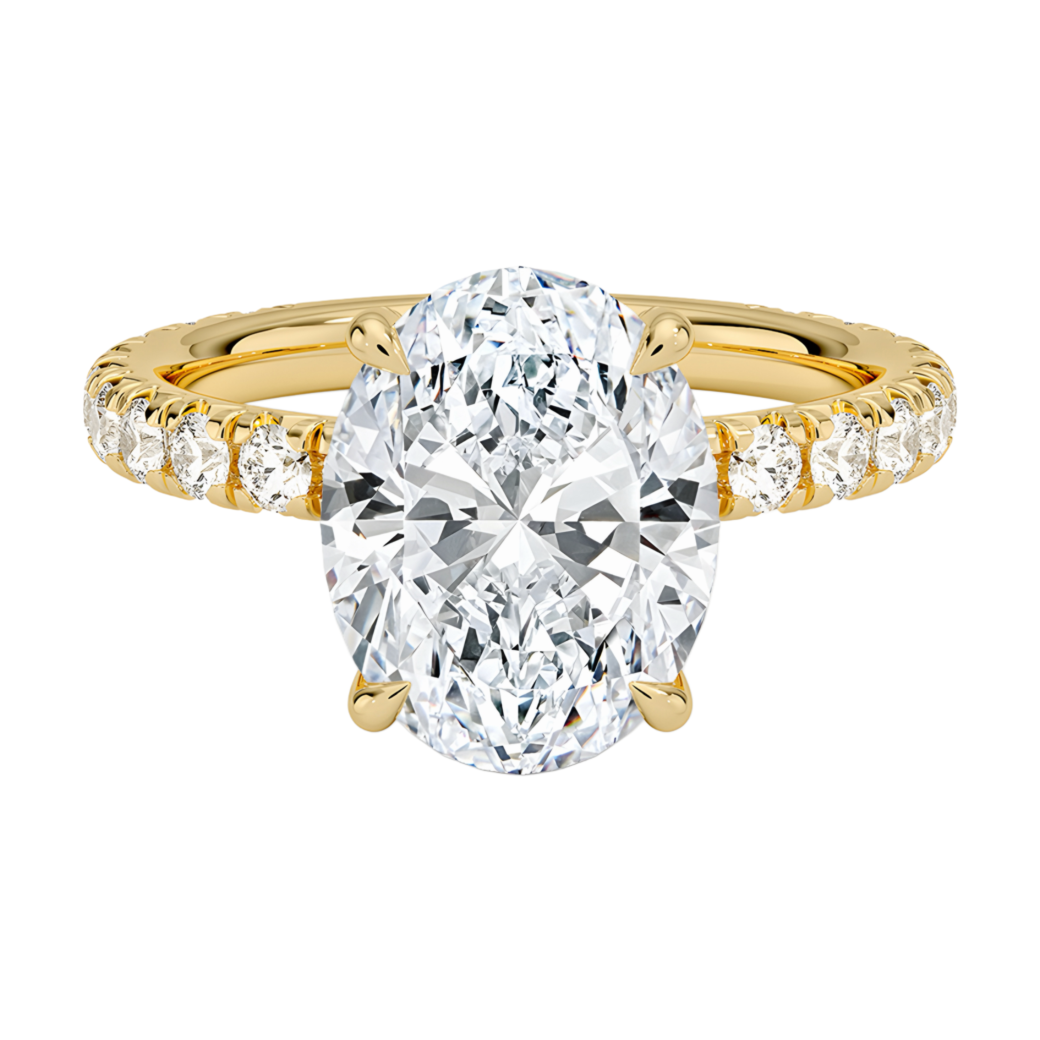 3ct Oval cut 18K gold Ring