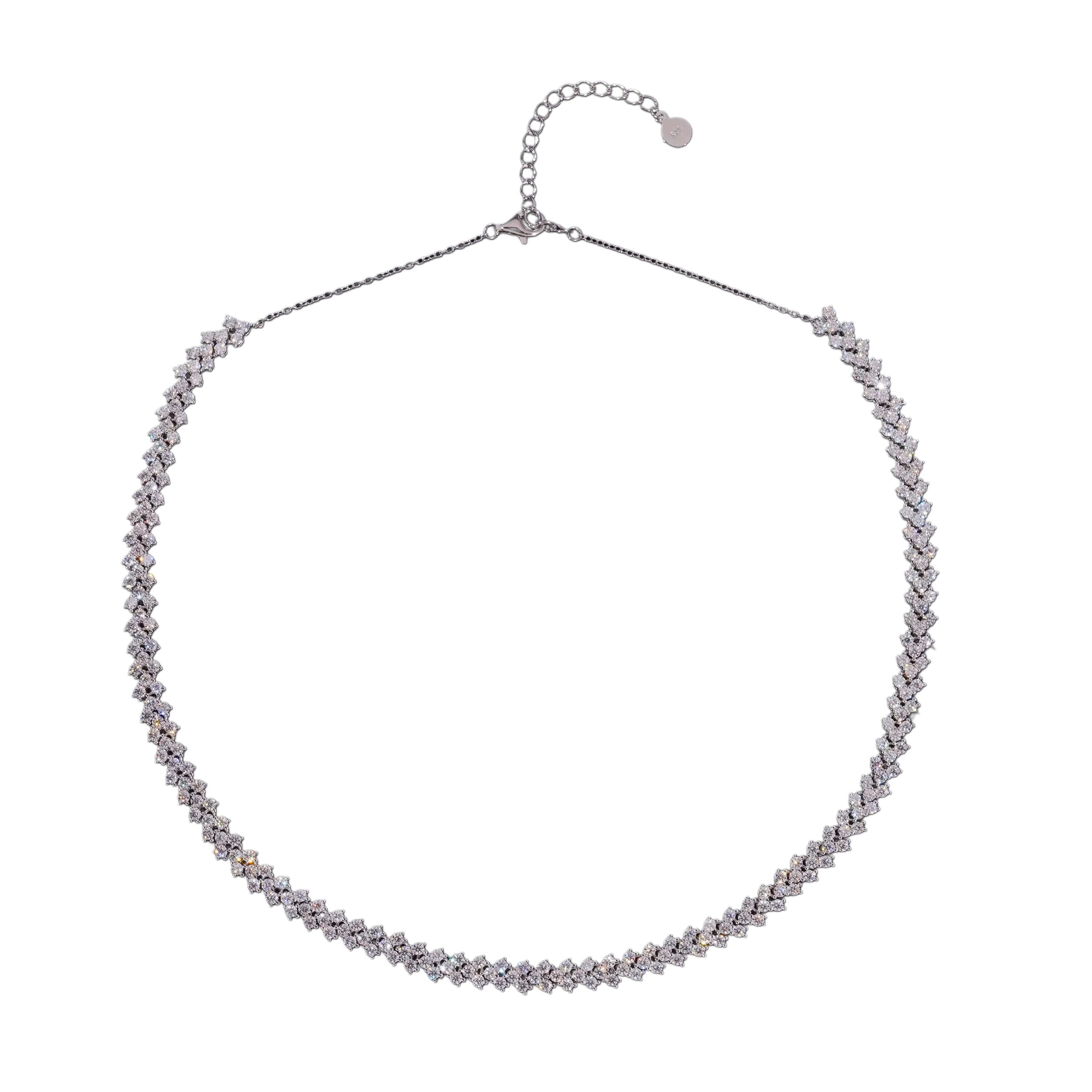 Diamond-Cut V-Linked Tennis necklace