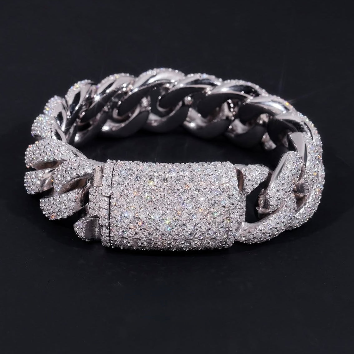 3 row 20mm VVS Diamond cuban link bracelet