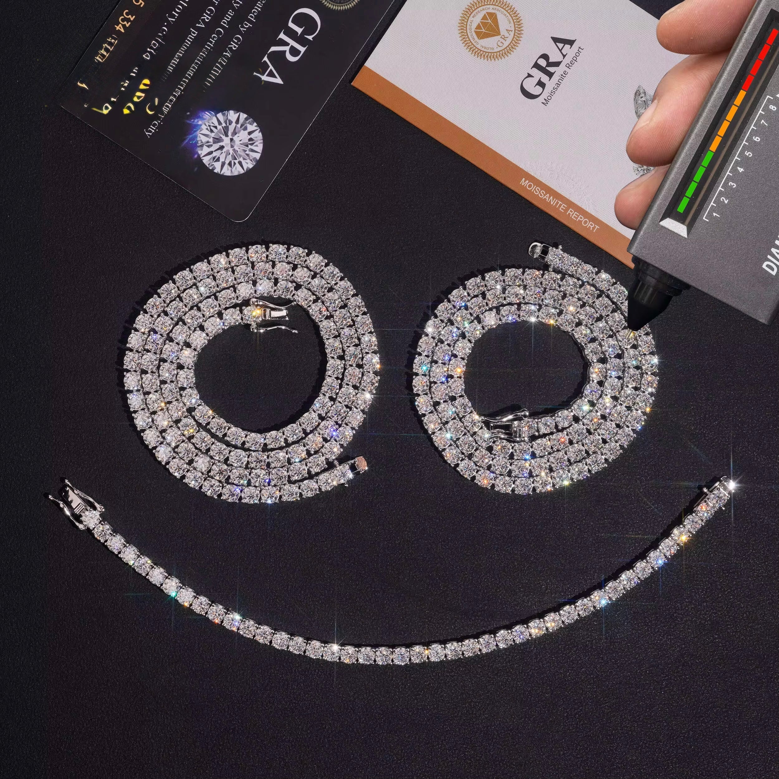 4mm VVS Moissanite tennis chain