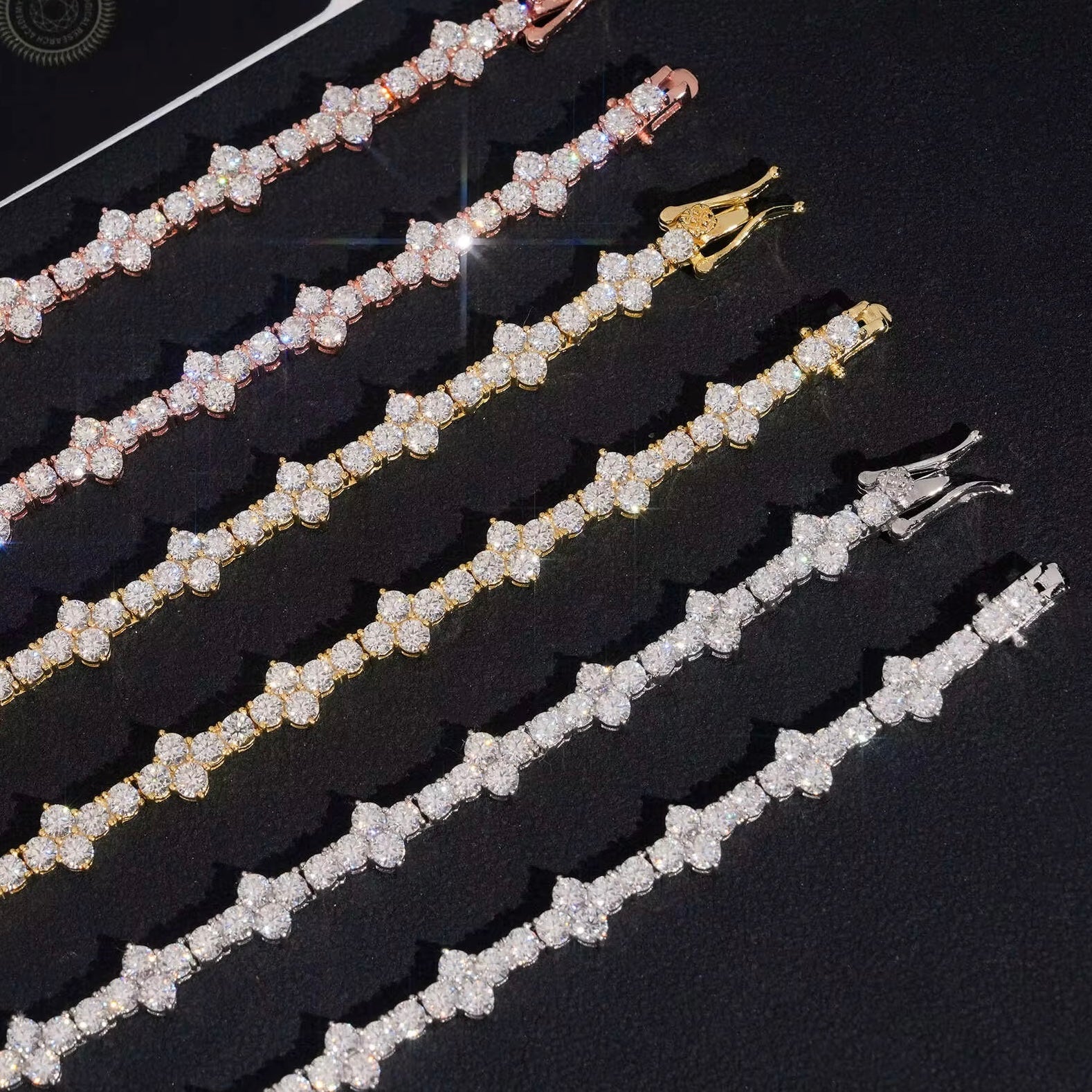 3MM Flawless Flower Cluster Tennis Necklace