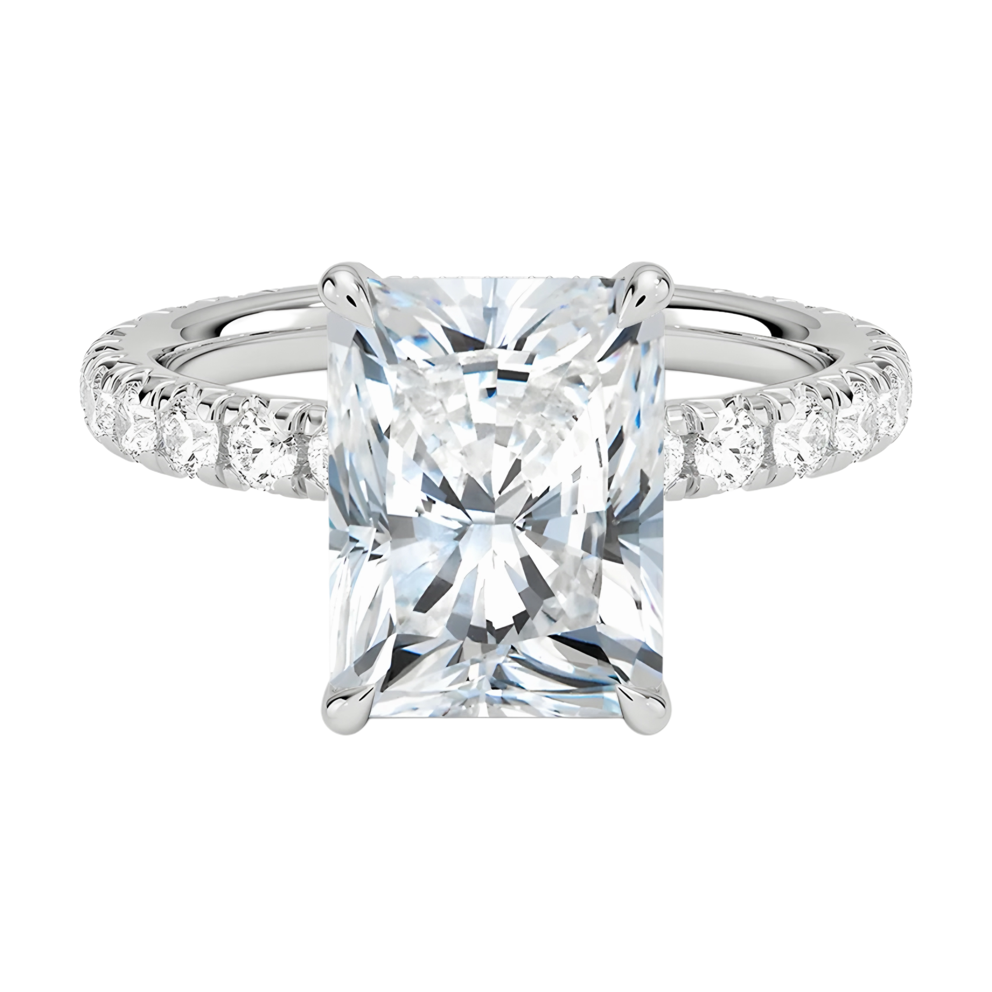 3ct Radiant cut 18K gold Ring