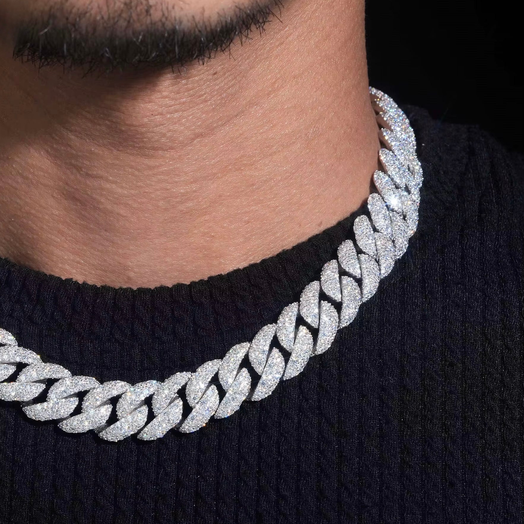 15mm mosaic set VVS cuban necklace