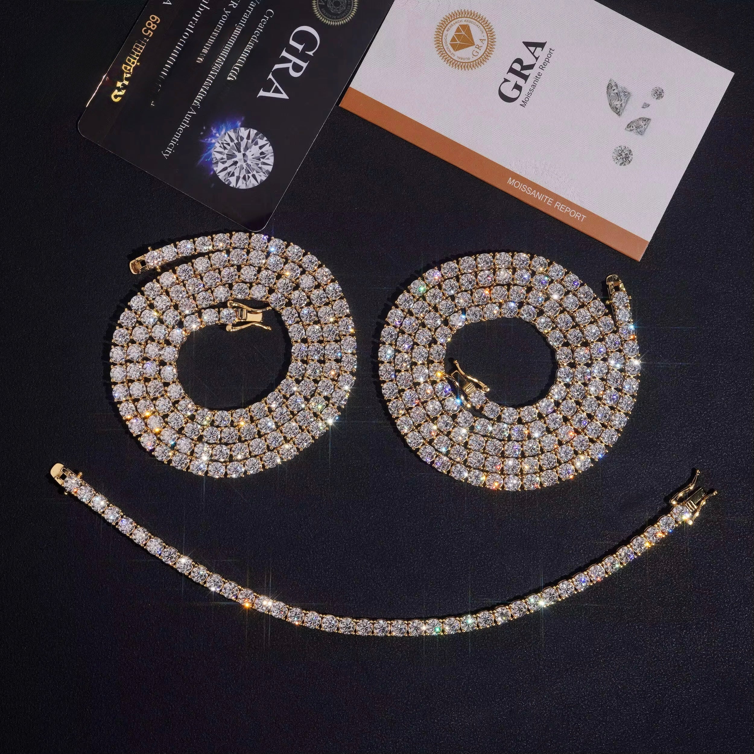 4mm Flawless D Color Tennis Chain