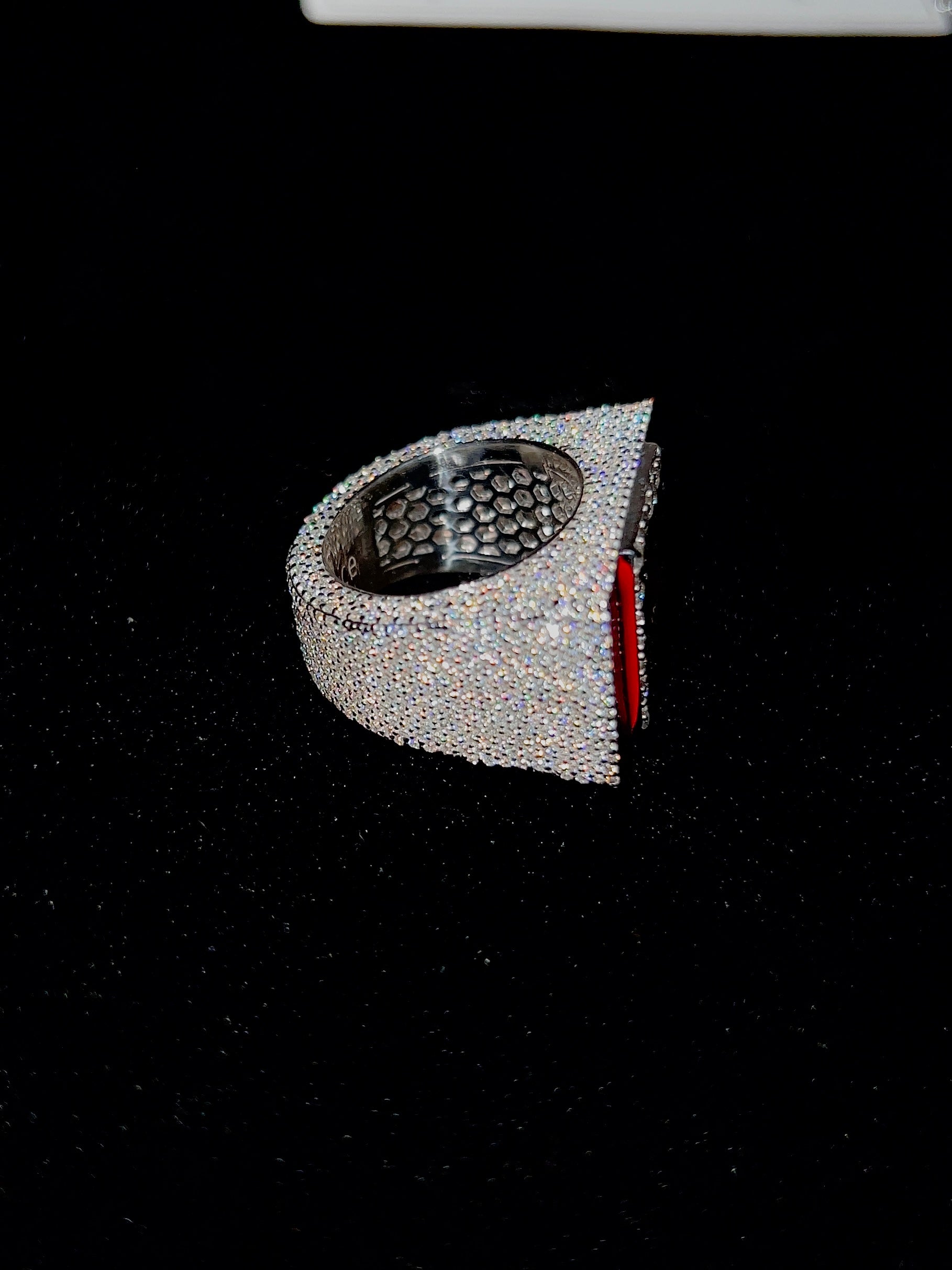 Canada Flag Hip-Hop Ring  5ct VVS Diamonds