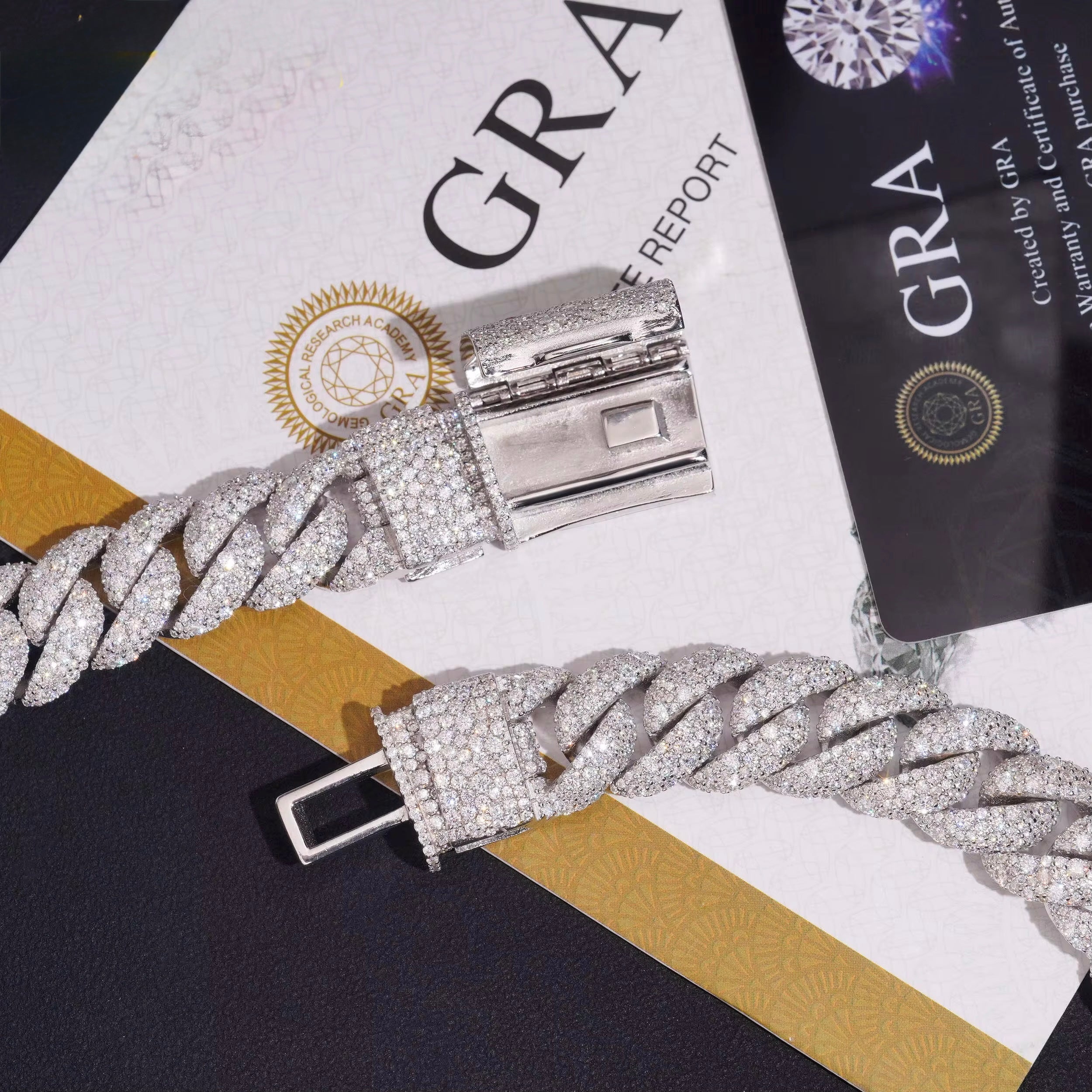 15mm mosaic set VVS cuban necklace