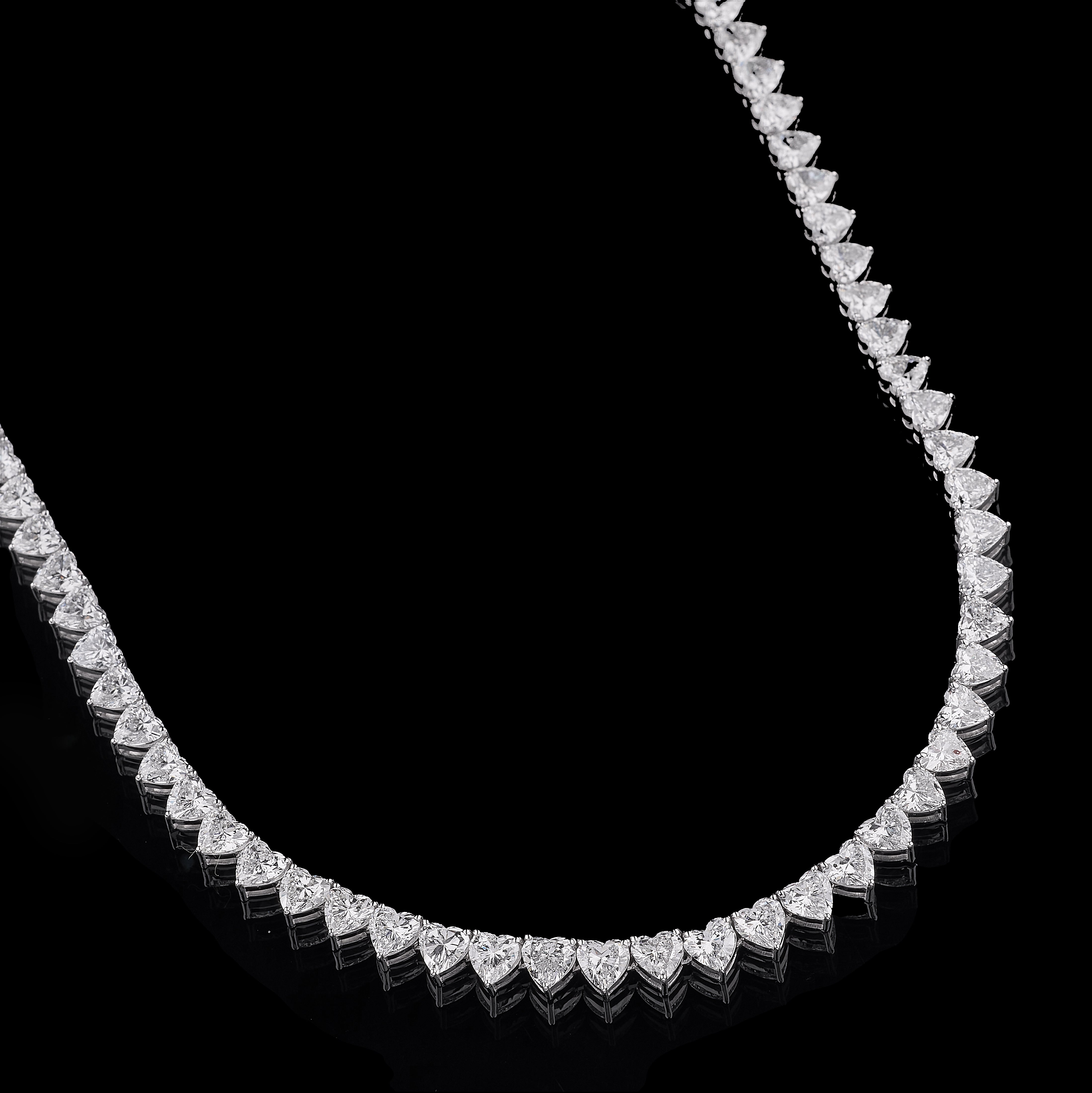 5mm Heart Tennis Necklace