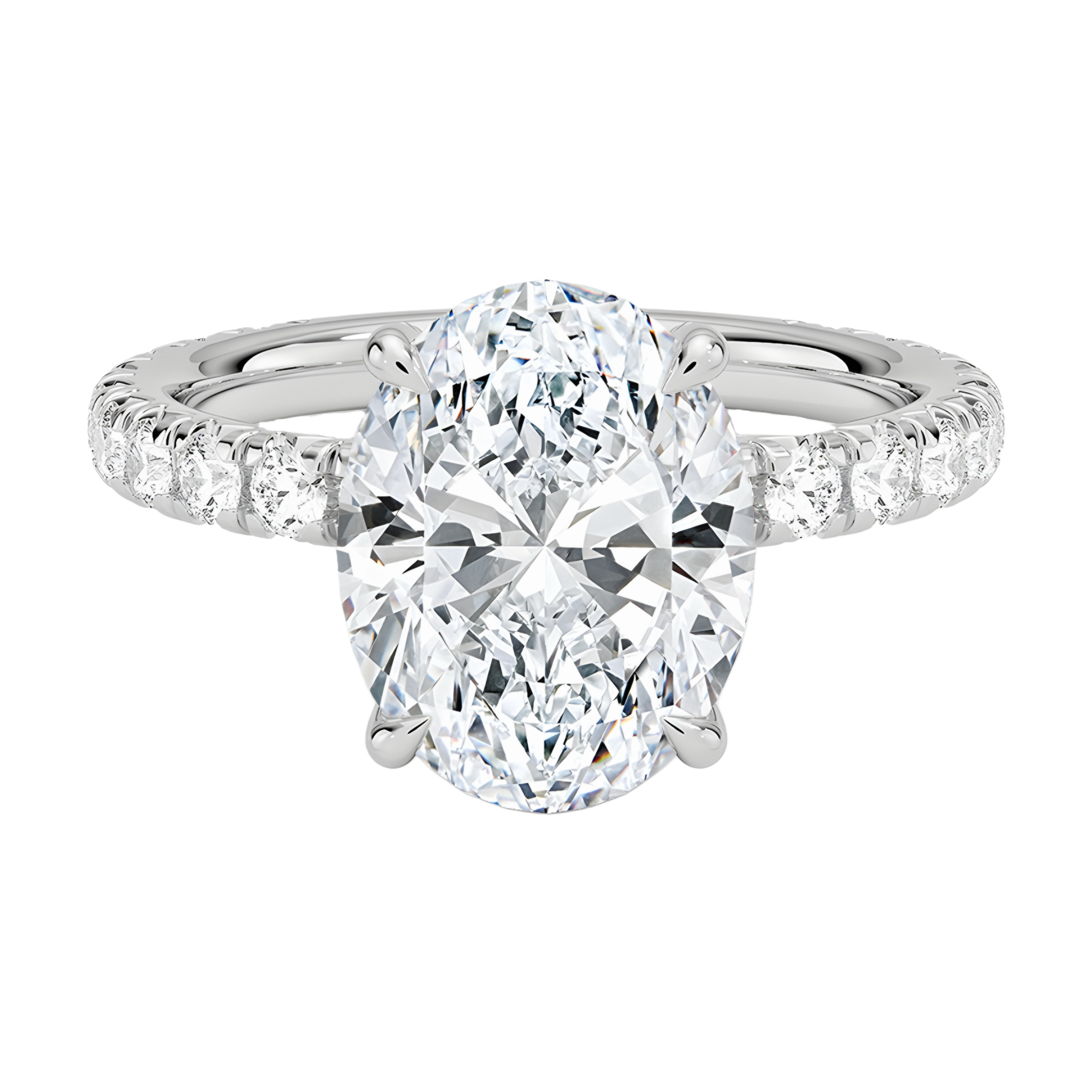 3ct Oval cut 18K gold Ring