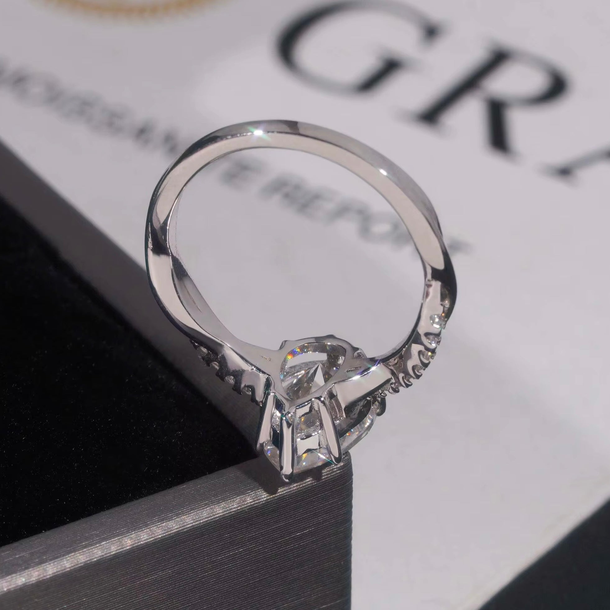 3ct pear cut VVS S925 ring
