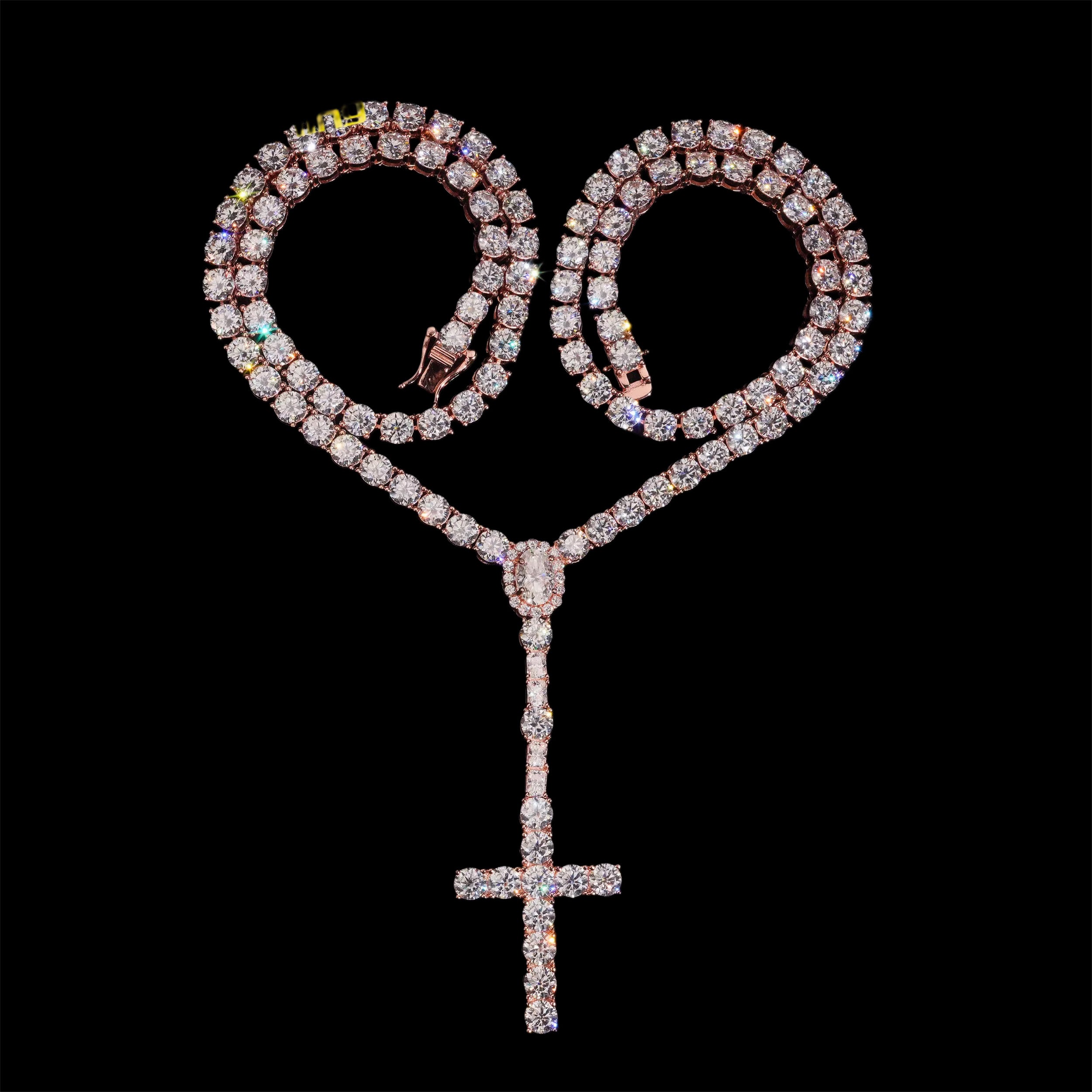 5mm Tennis Chain with Cross Pendant