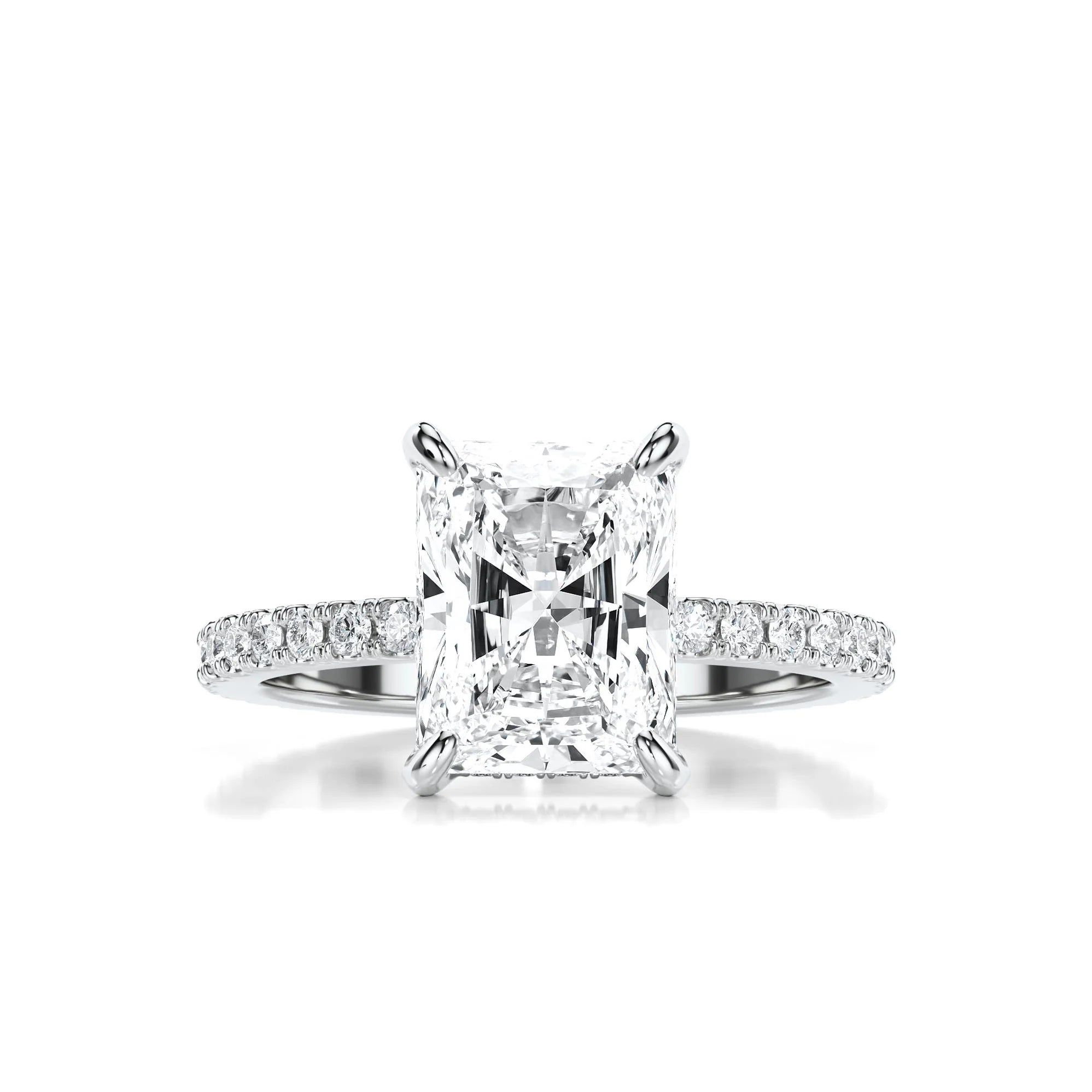 3ct 18k solid White Gold Ring