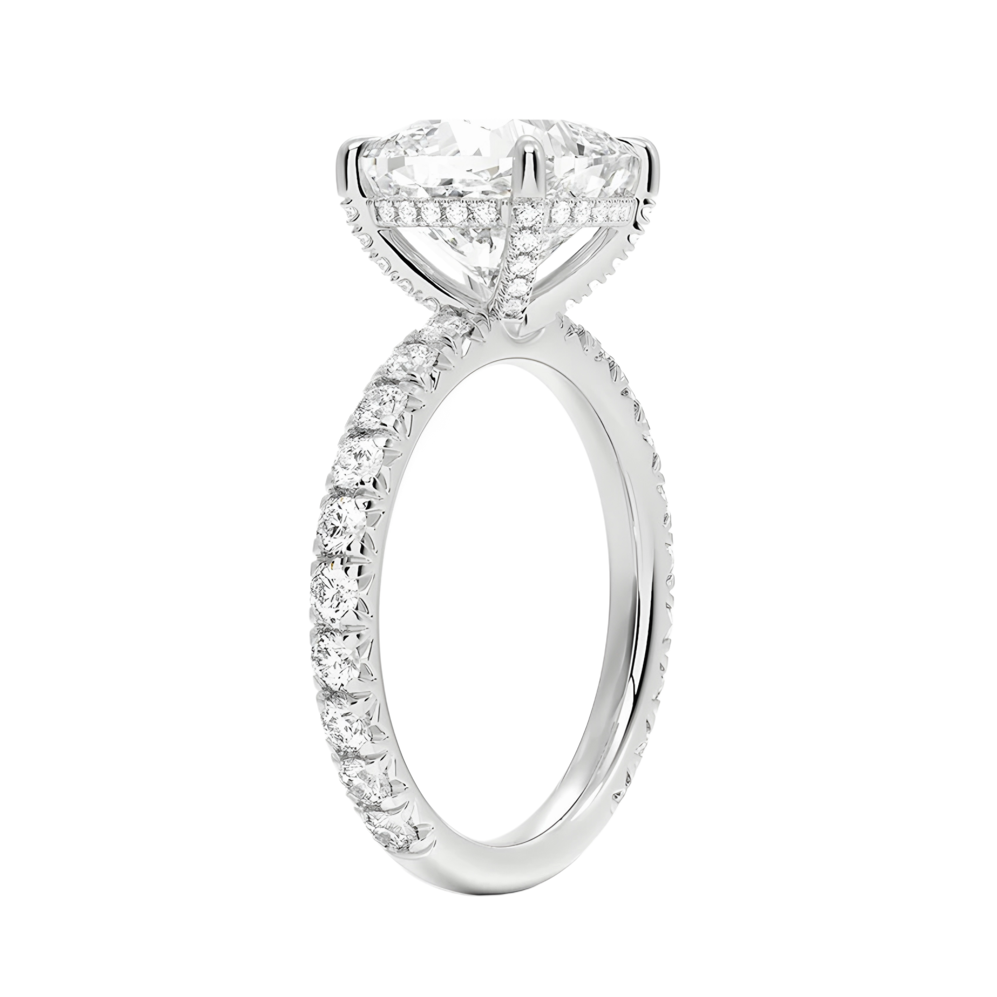 3ct cushion cut 18K gold Ring