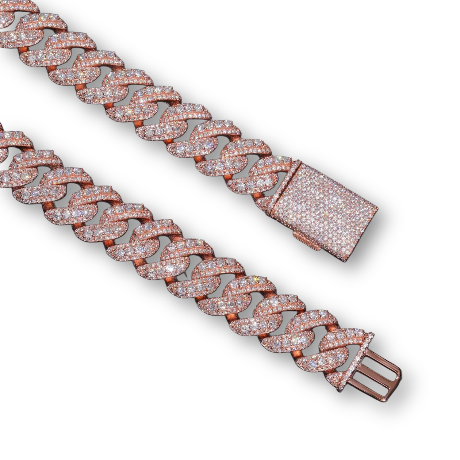 56.25 ct. VVS 16mm Cuban chain 10k Gold