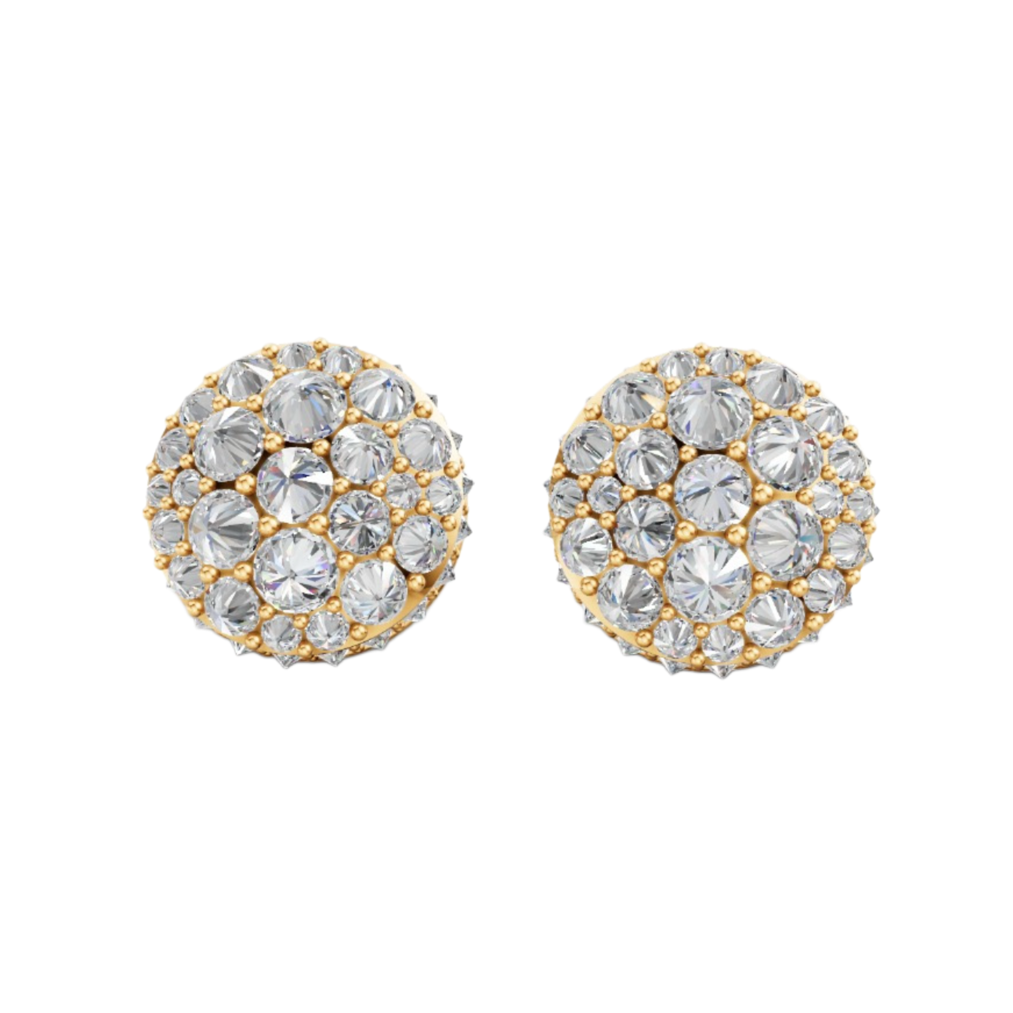 14K Gold VVS Reverse set earrings