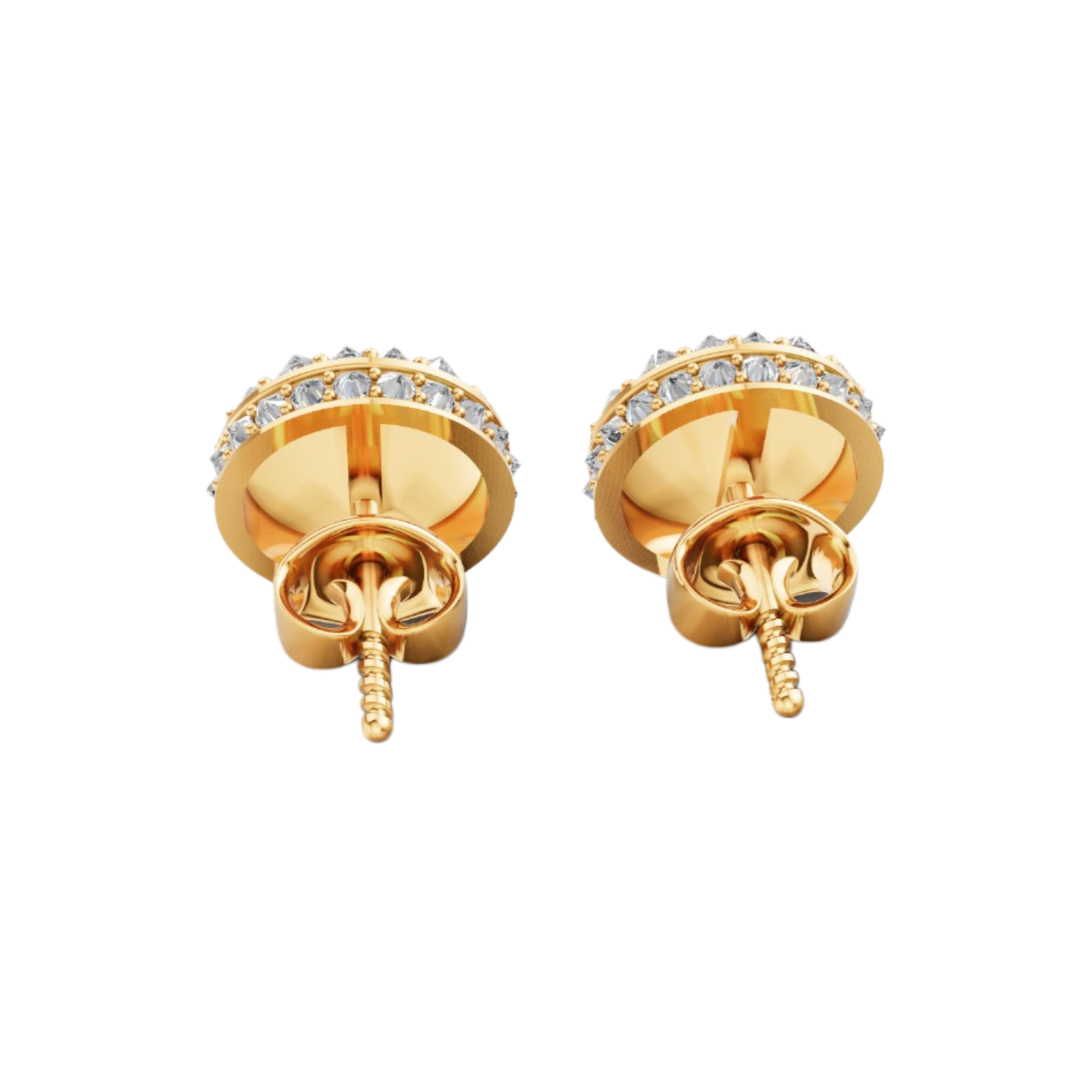 14K Gold VVS Reverse set earrings