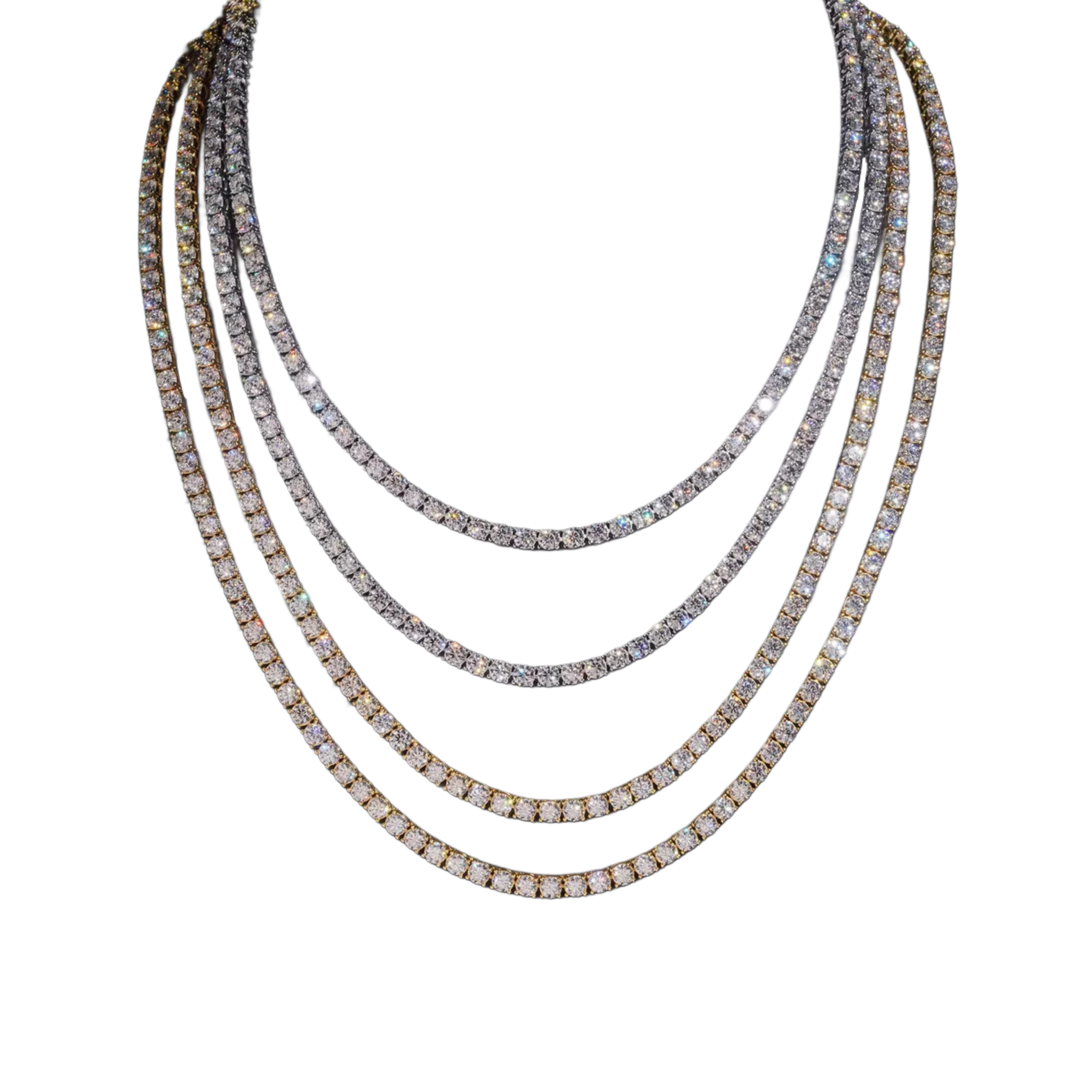 4mm Flawless D Color Tennis Chain