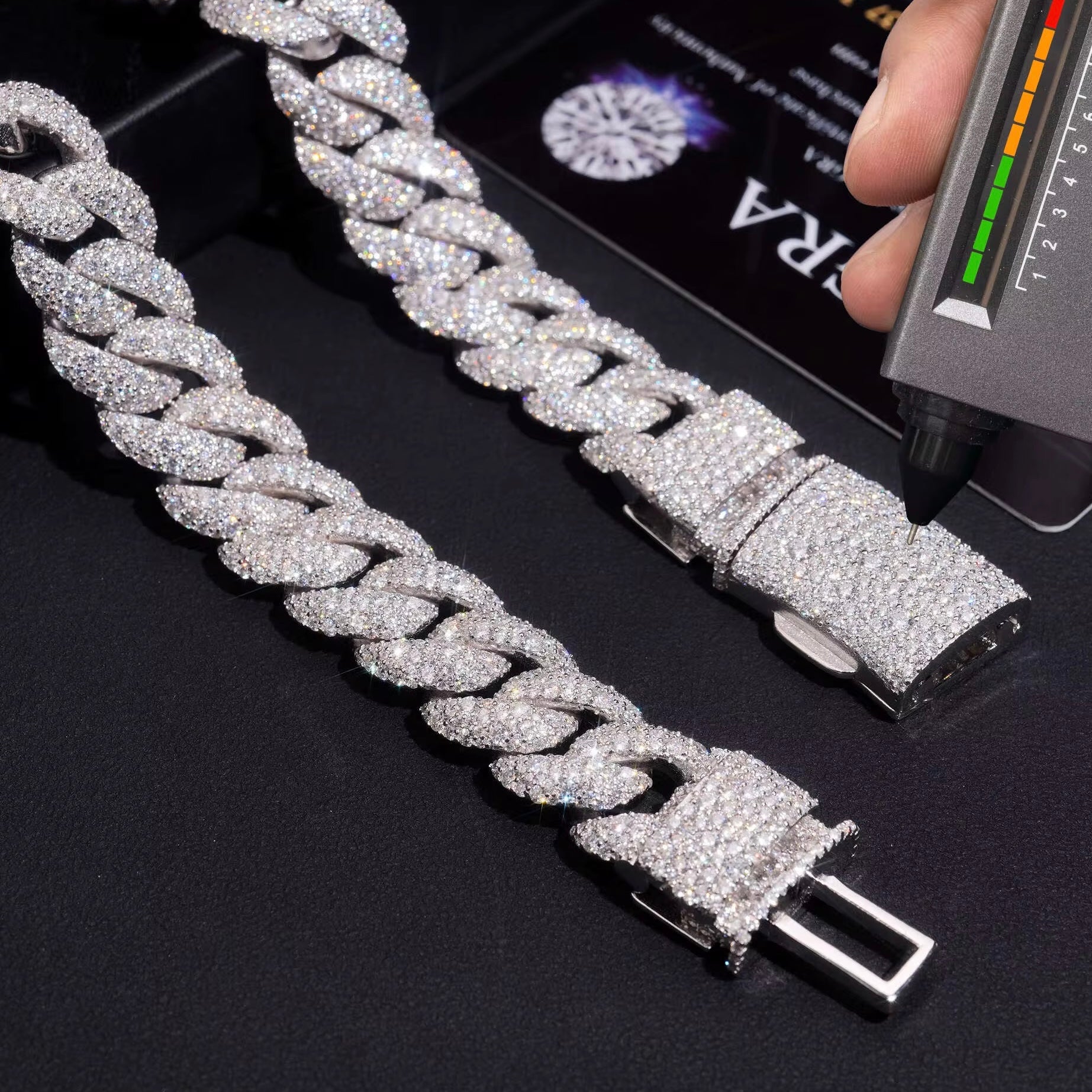 15mm mosaic set VVS cuban necklace