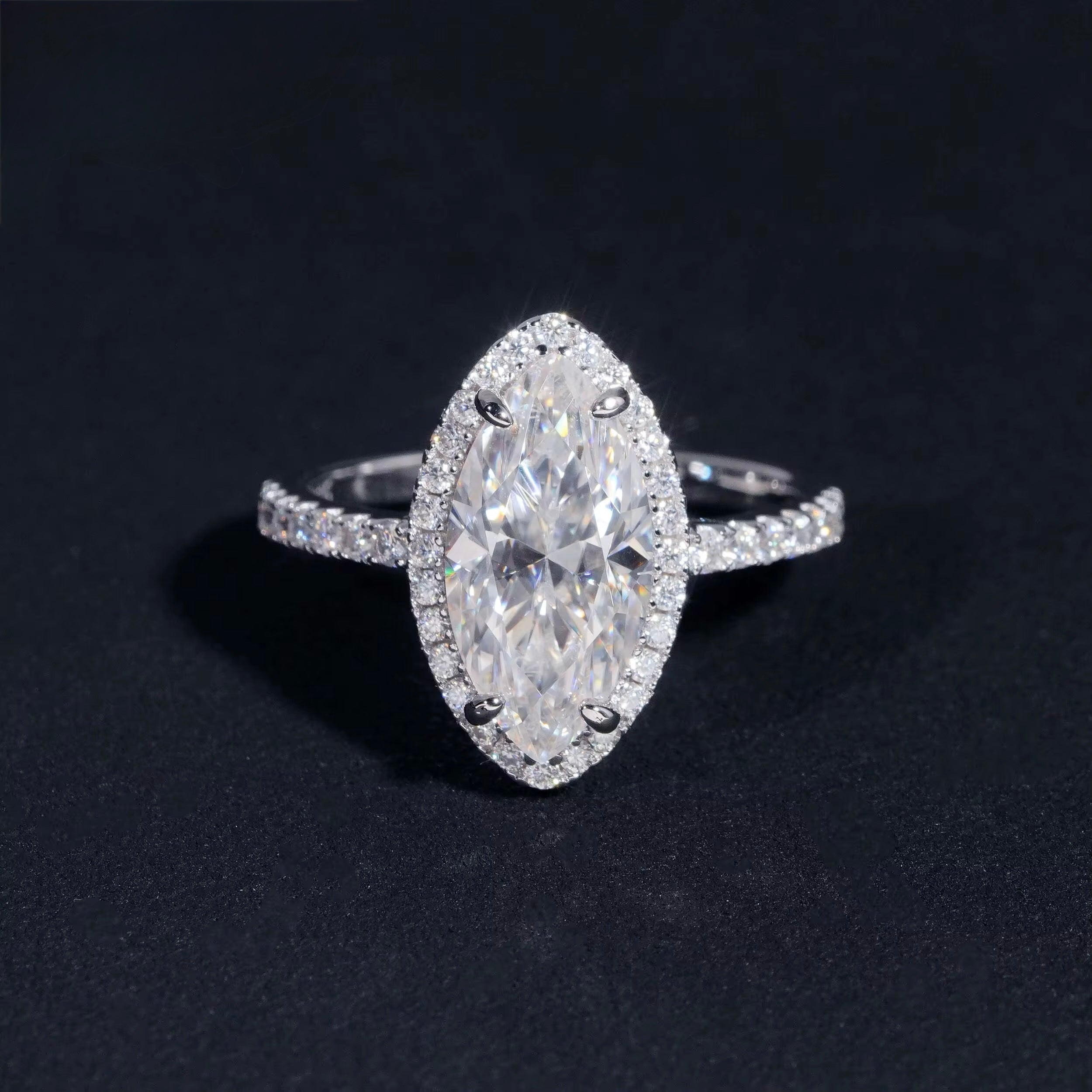 3.4ct VVS S925 marquise cut ring