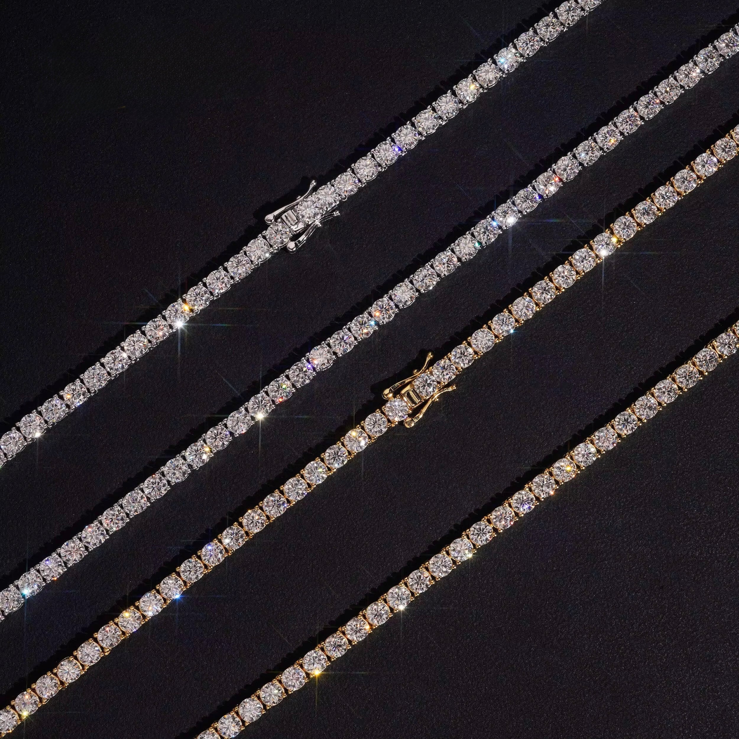 4mm VVS Moissanite tennis chain