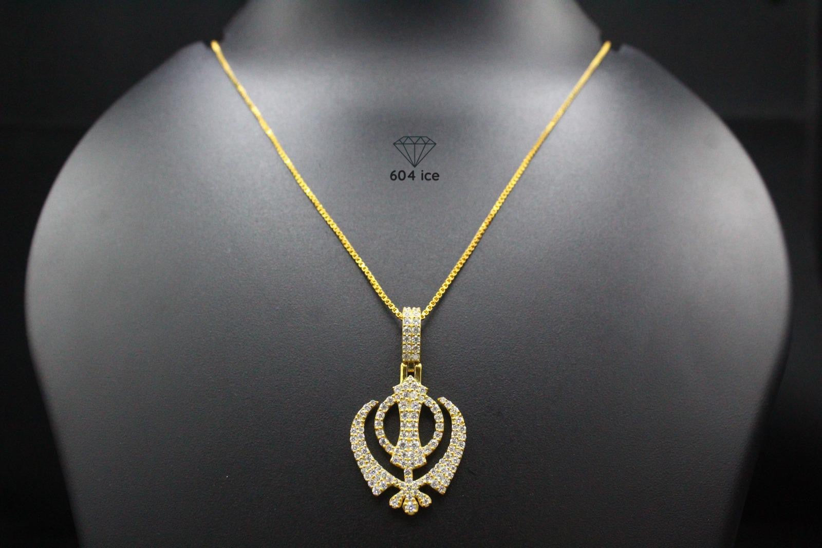 VVS Moissanite S925 Sikh Khanda