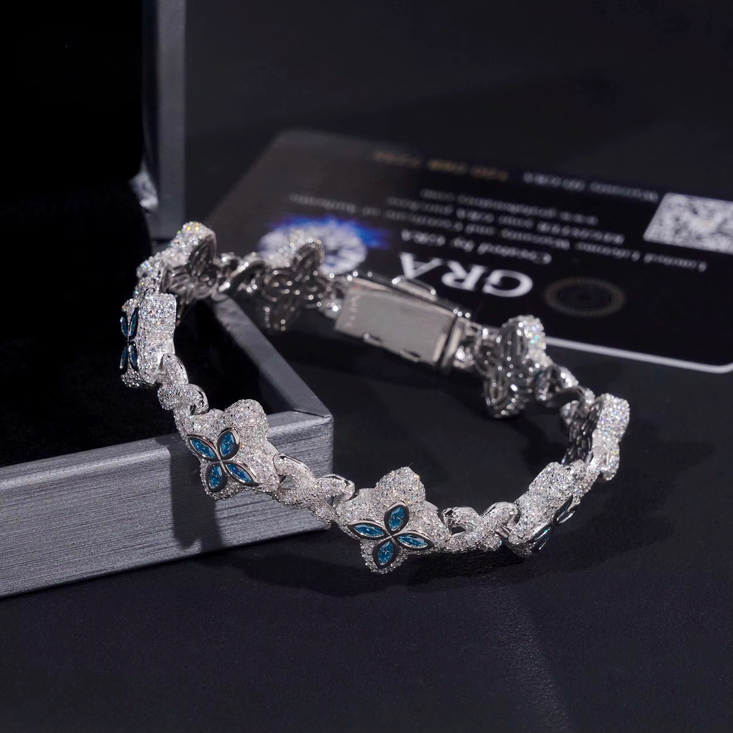 15mm 925 Silver VVS Butterfly Bracelet