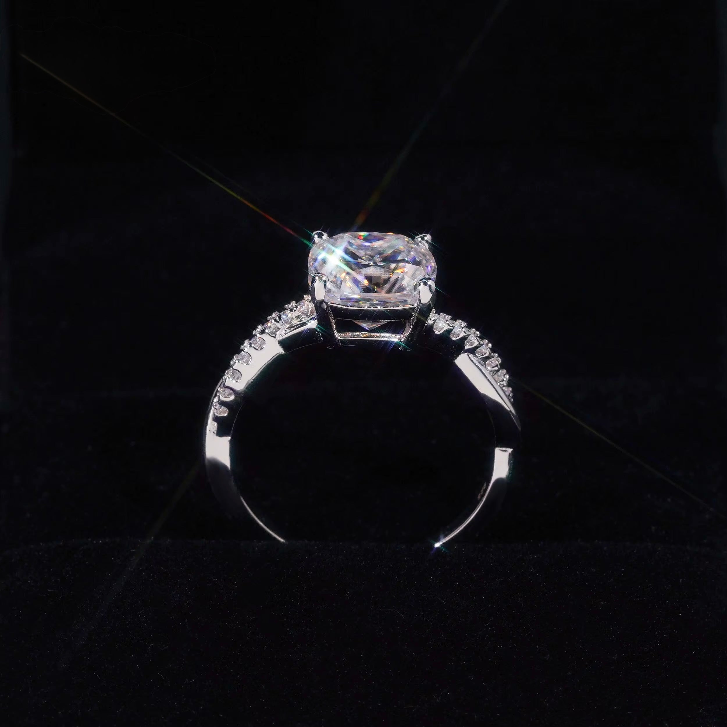 3ct VVS cushion cut s925 ring