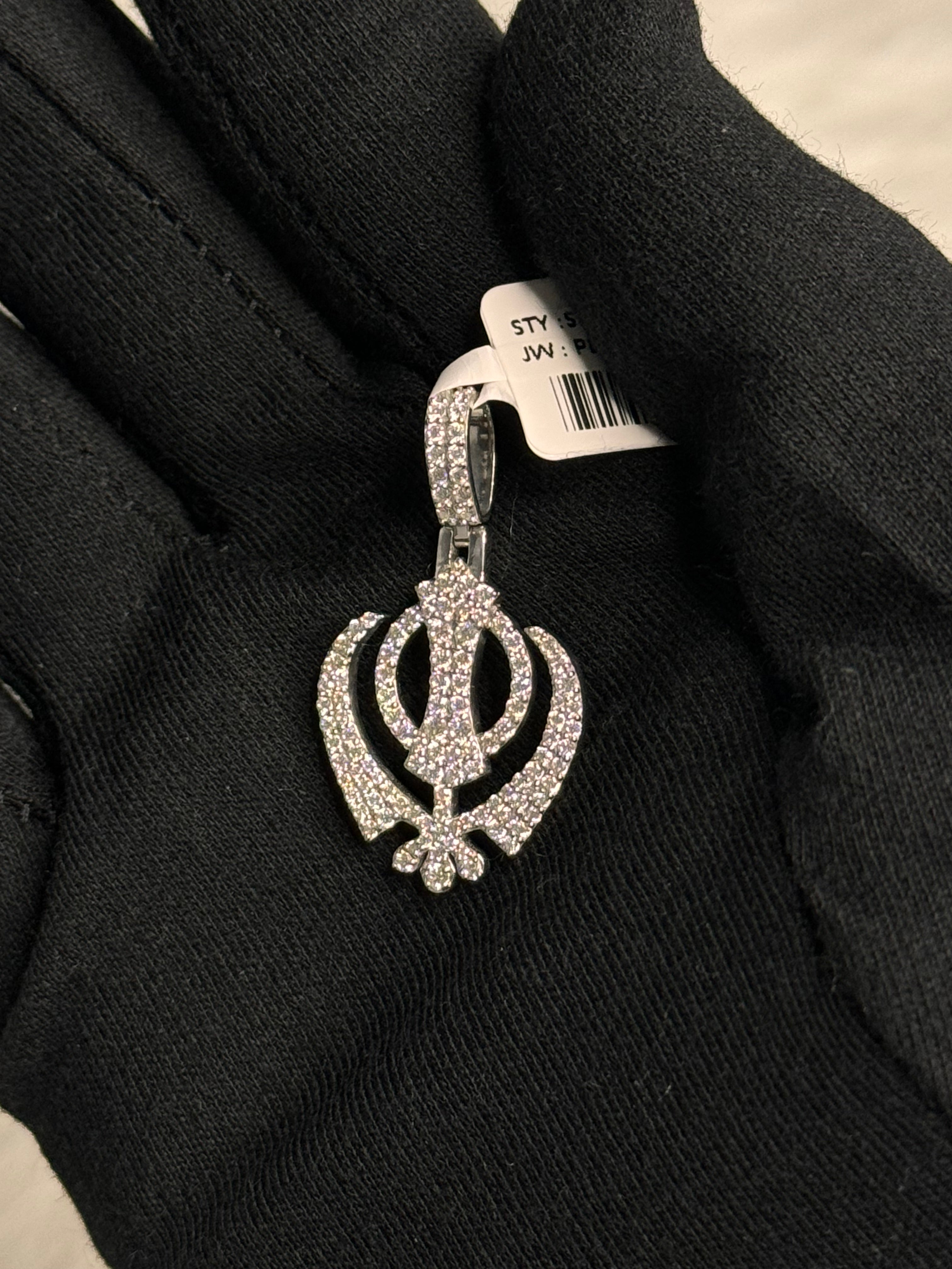 VVS Moissanite S925 Sikh Khanda