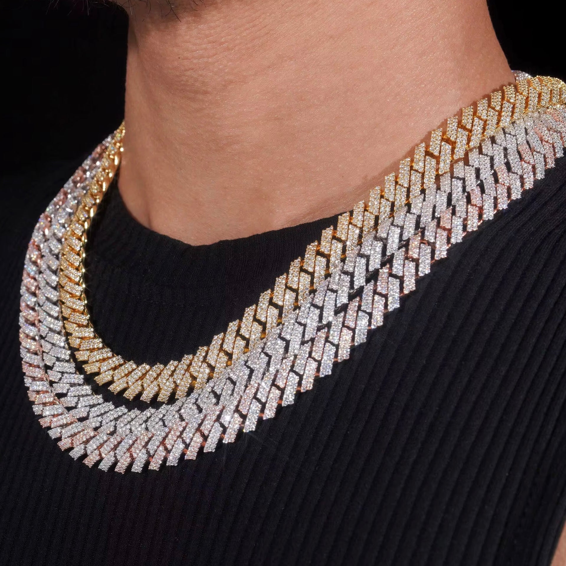 12mm solid s925 VVS Cuban link necklace