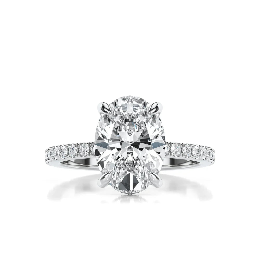 3ct Oval cut 18K gold Ring