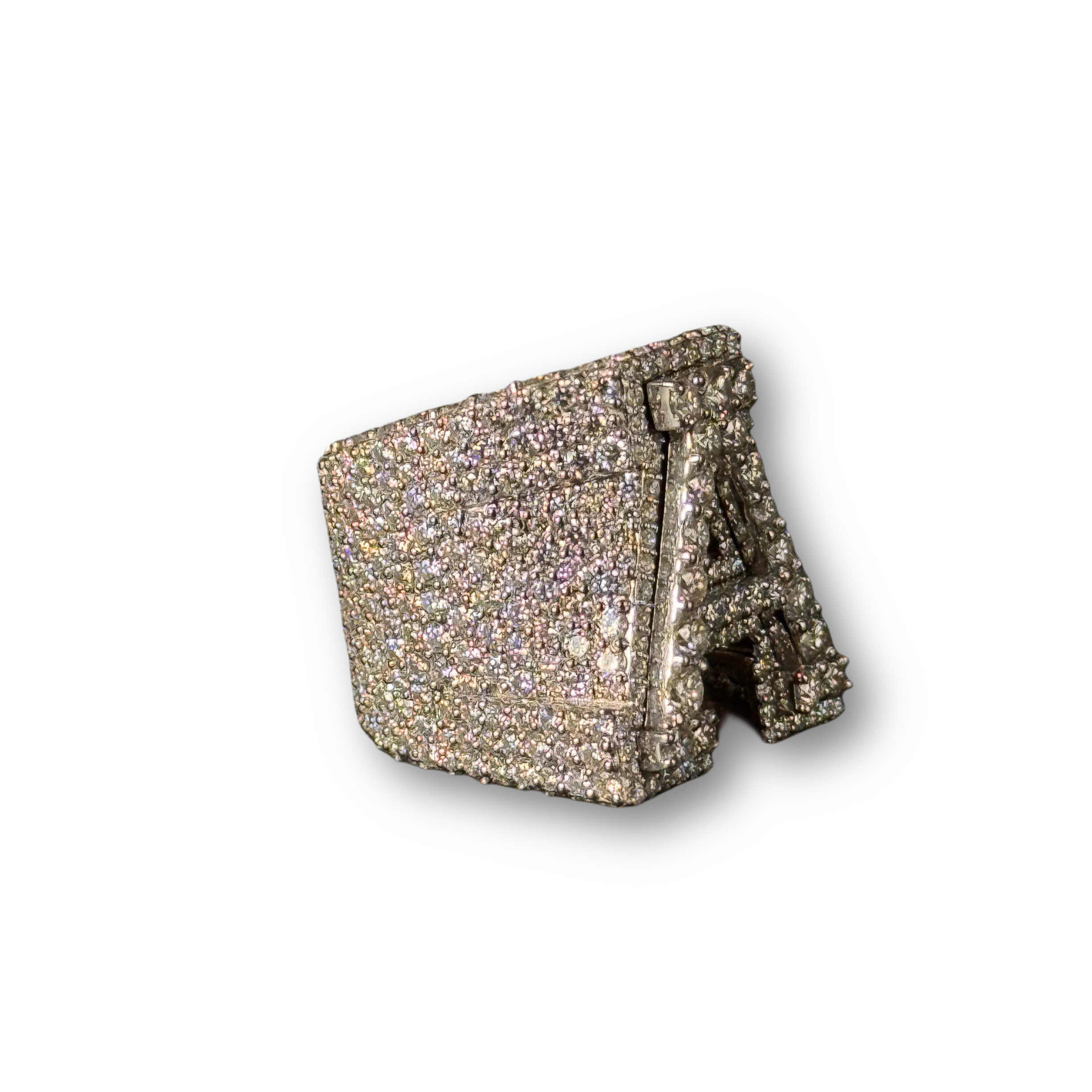 10.54CT 10K Gold Letter A VVS Ring